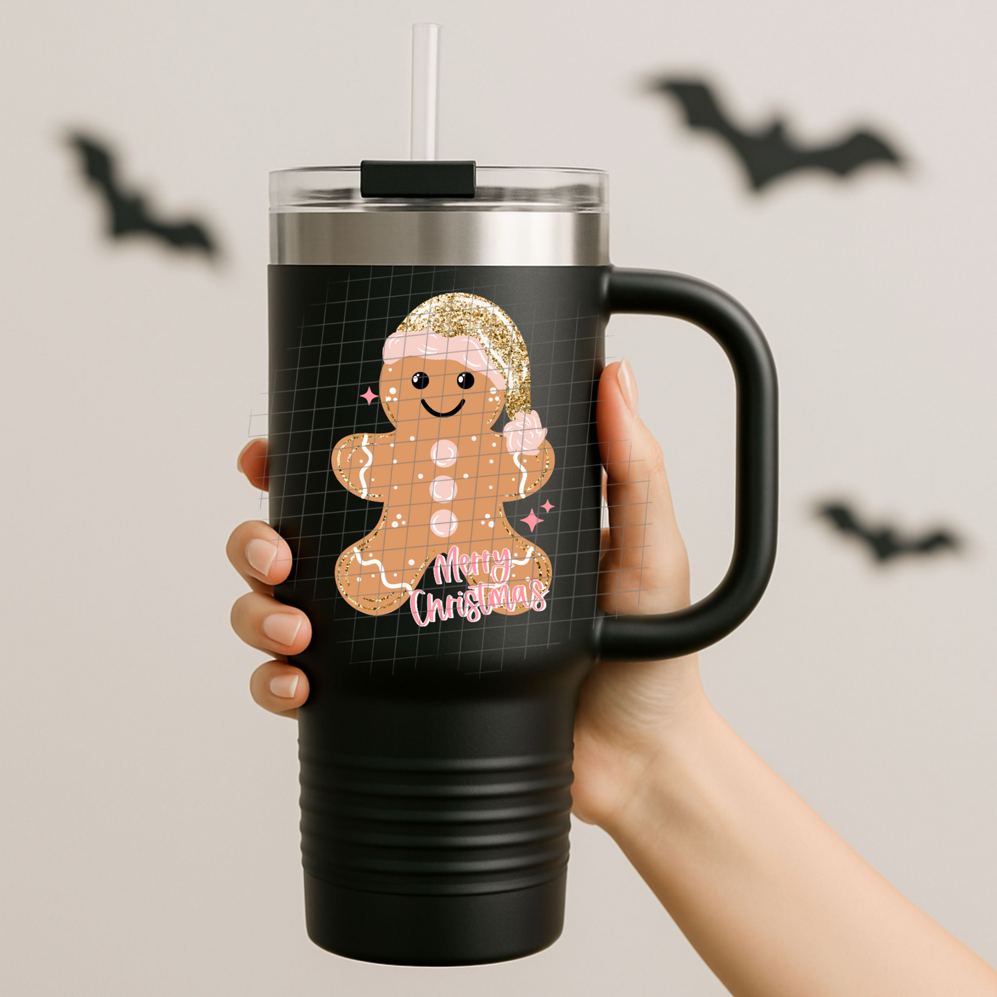 Merry Christmas gingerbread UV DTF