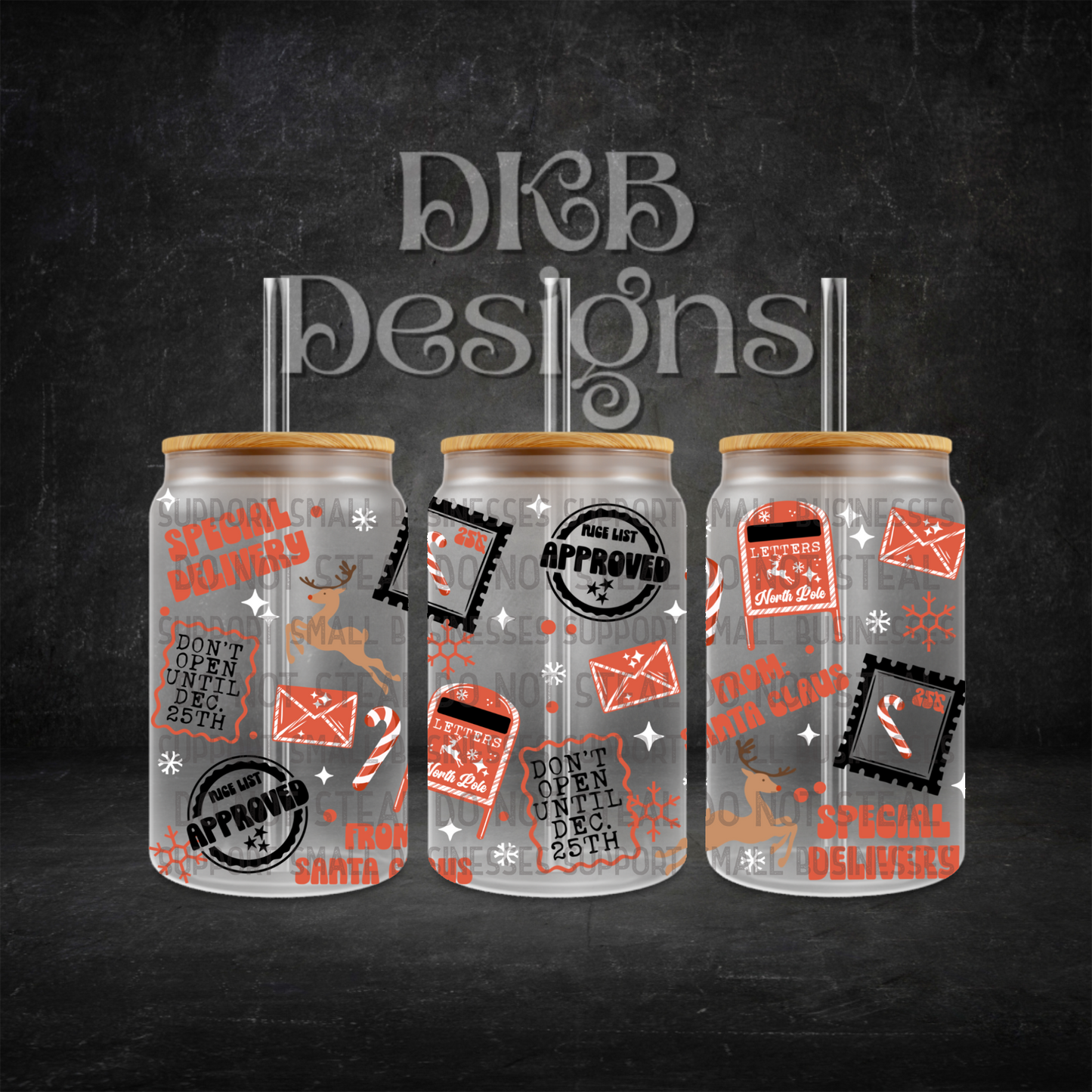 Special delivery 16oz glass can UV DTF