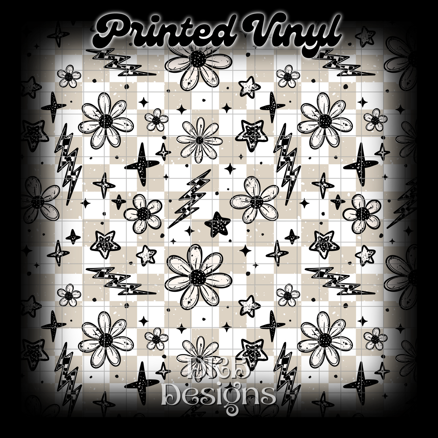 Checker florals Vinyl