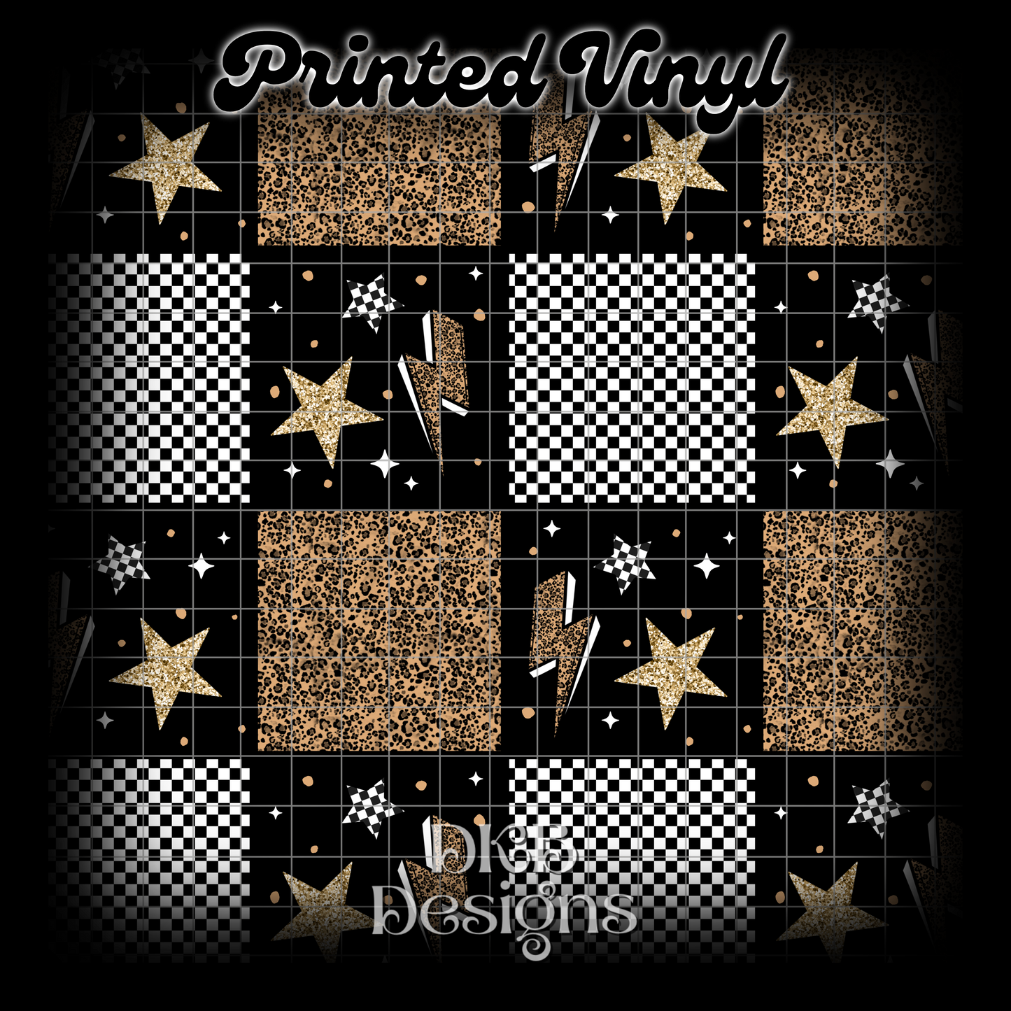 Leopard checker Vinyl