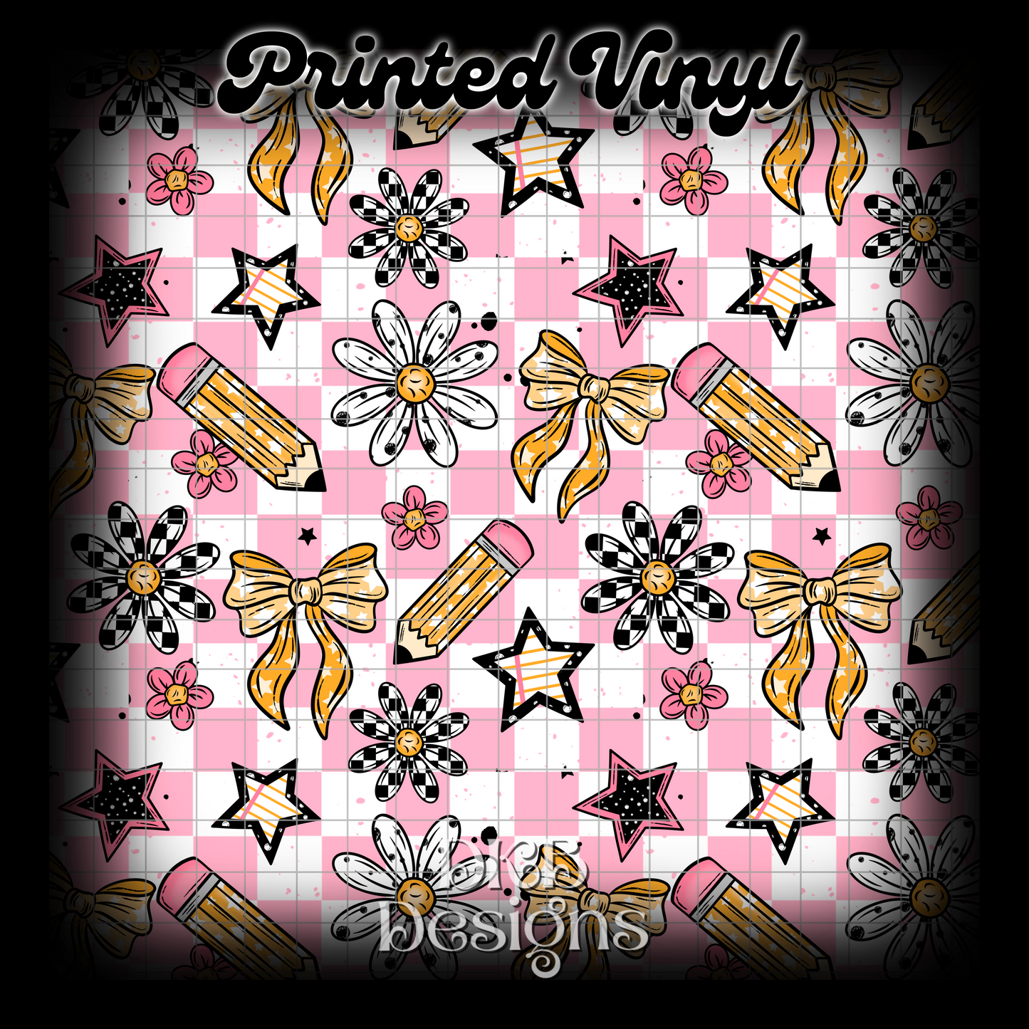School florals and bows Vinyl