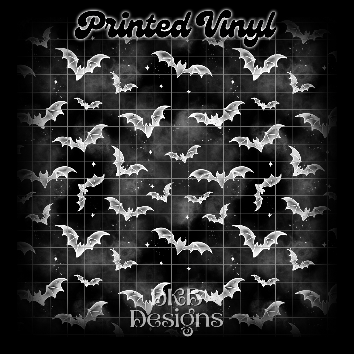 Bats black background Vinyl