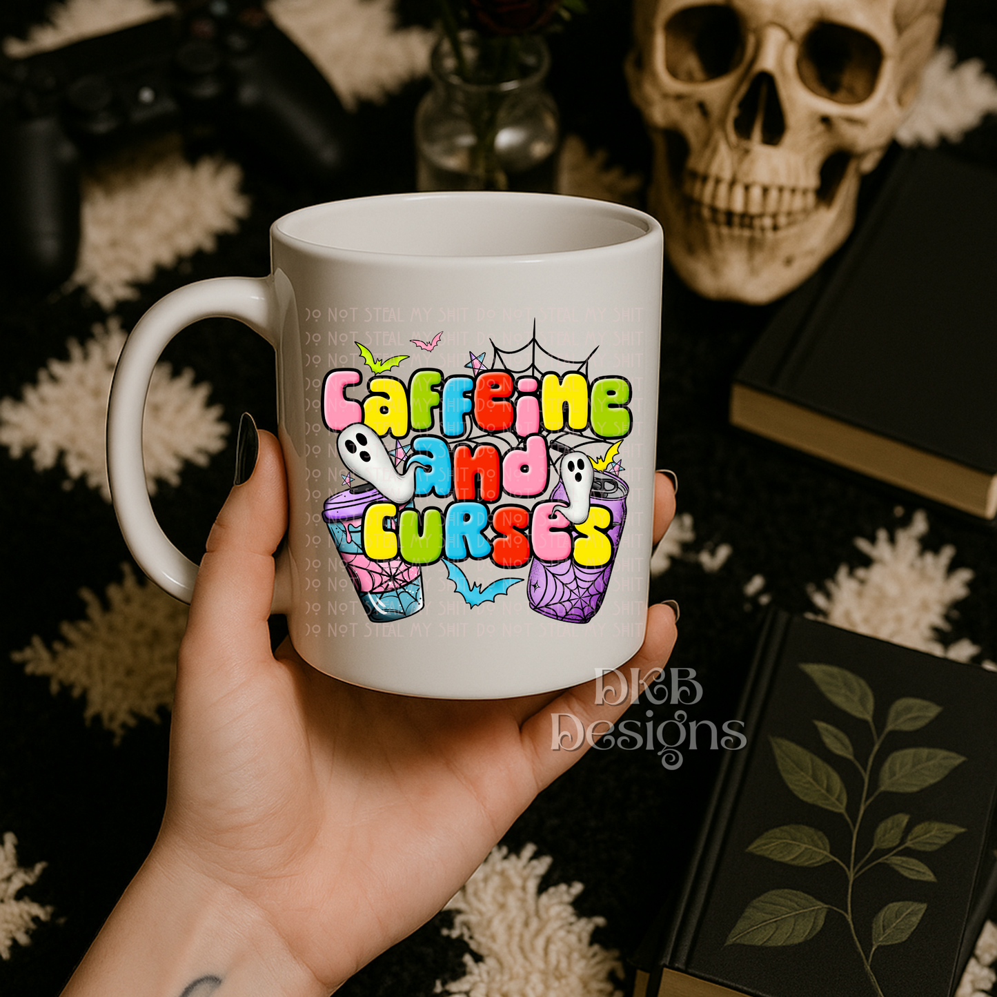 Caffeine and Curses UV DTF