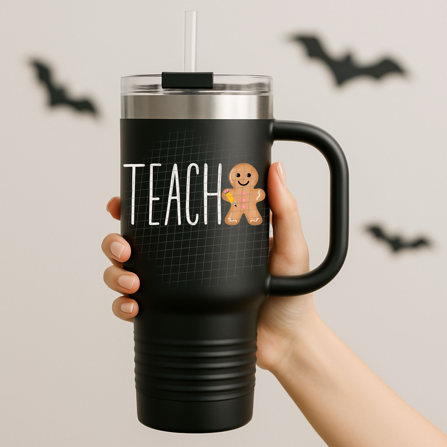 Teach gingerbread UV DTF