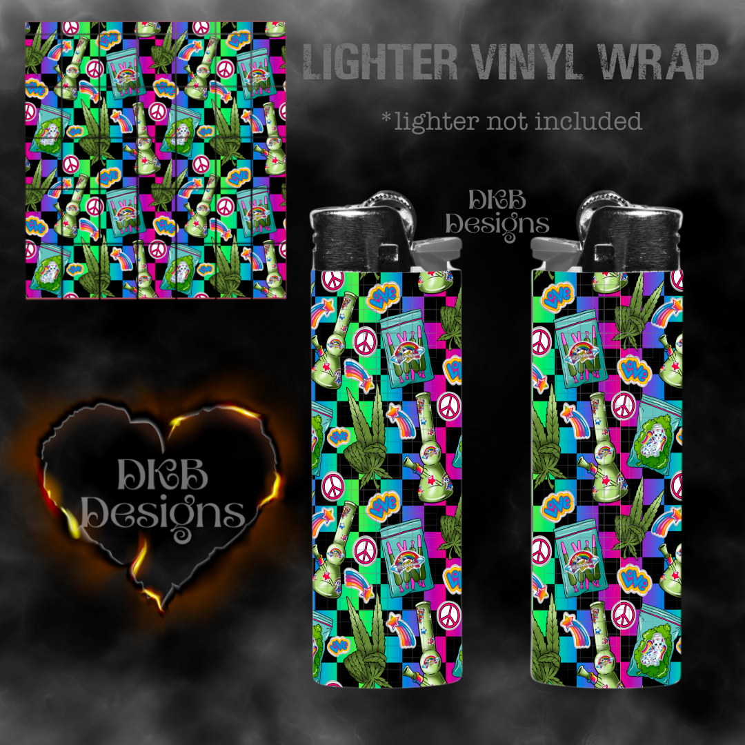 Flower power lighter vinyl wrap