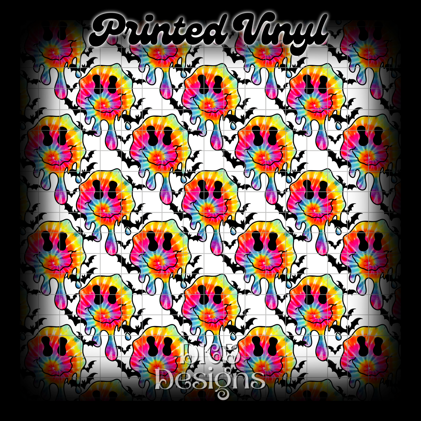 Tye dye smile Printed Vinyl