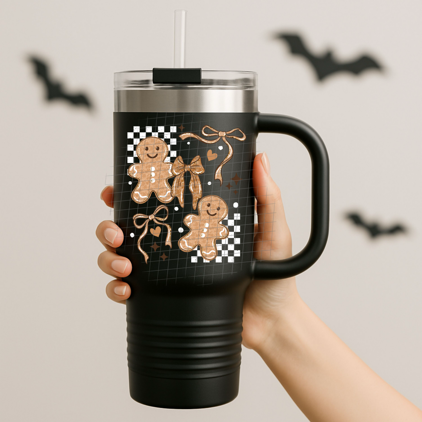 Lace gingerbread white UV DTF