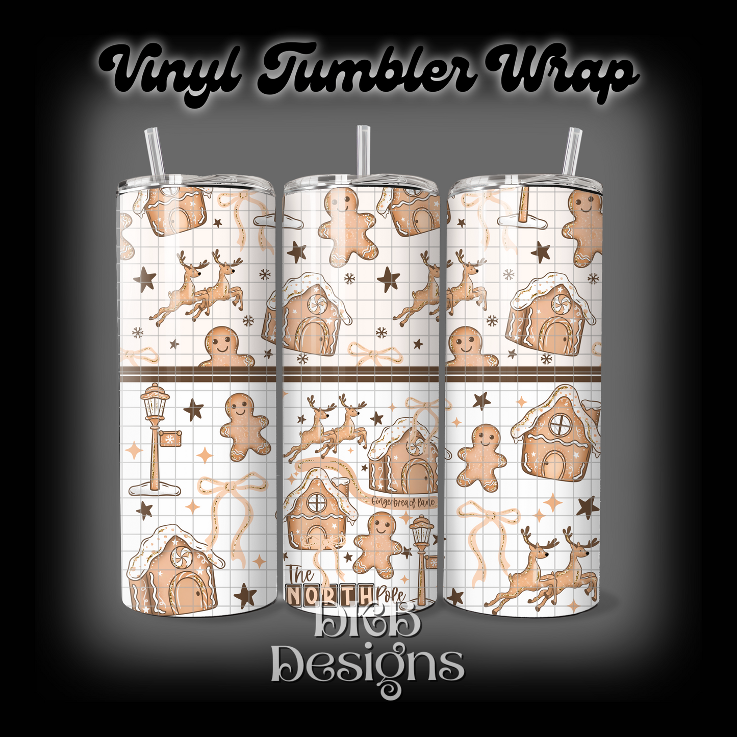 The North Pole vinyl tumbler wrap