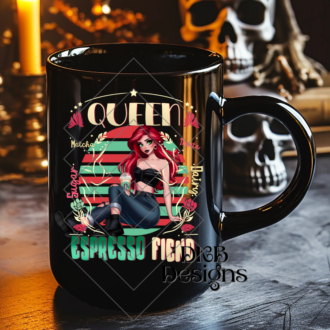 Queen espresso fiend A UV DTF