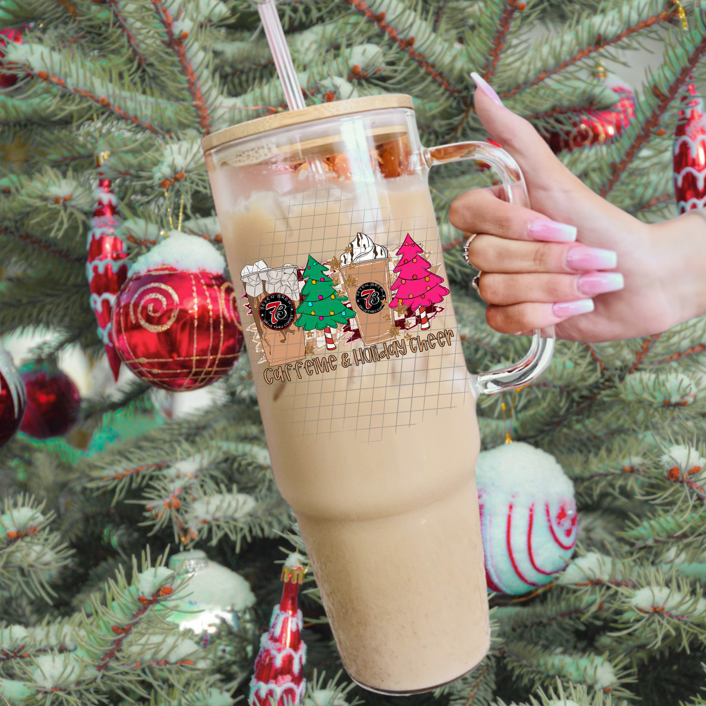 Caffeine & holiday cheer UV DTF