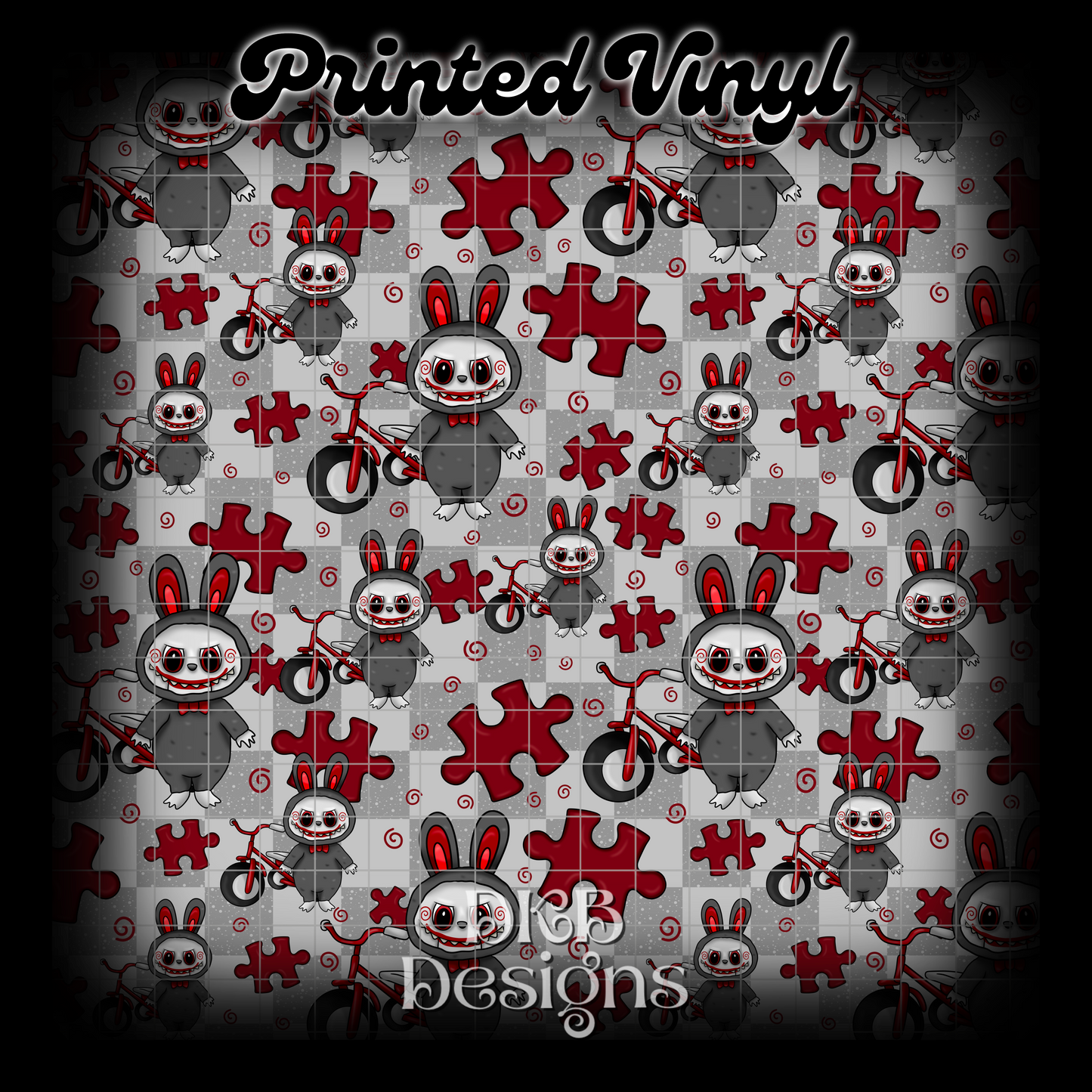 Horror monsters js Printed Vinyl