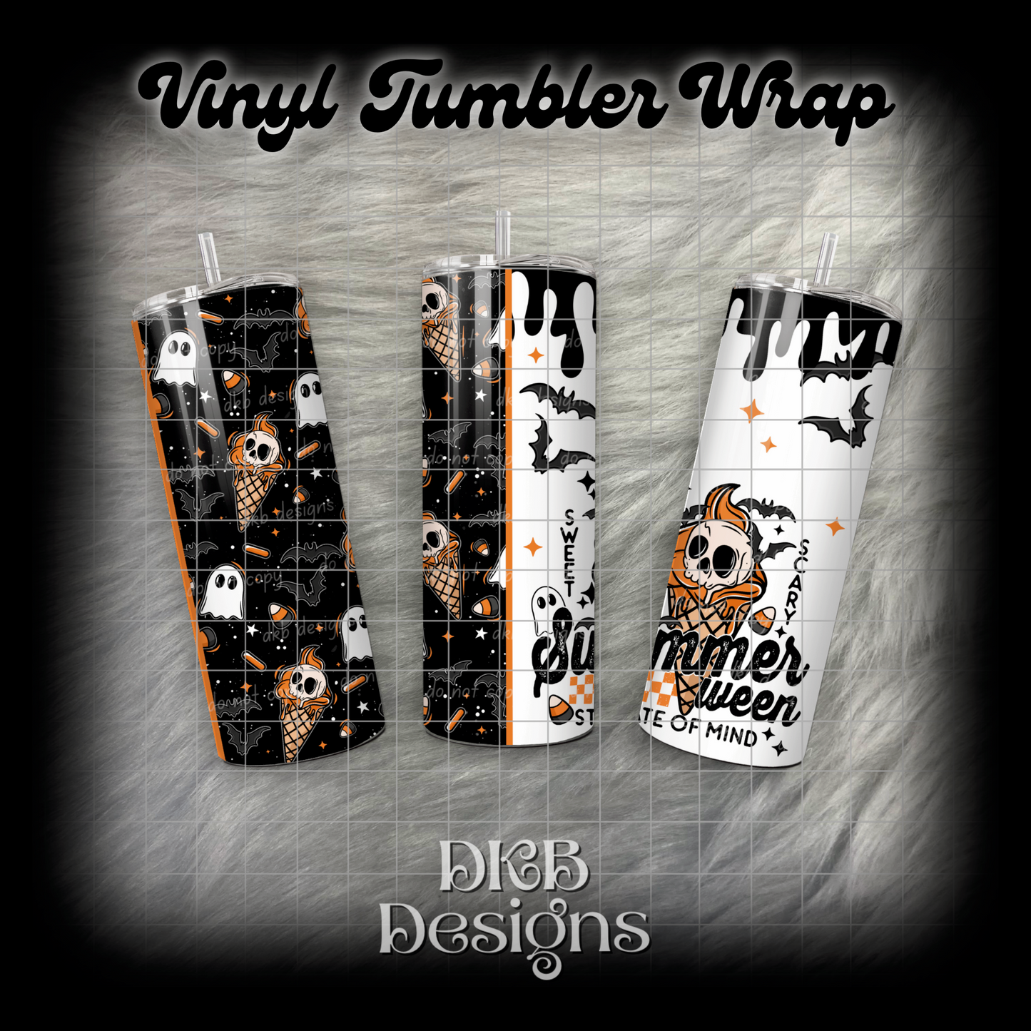 Summerween vinyl tumbler wrap