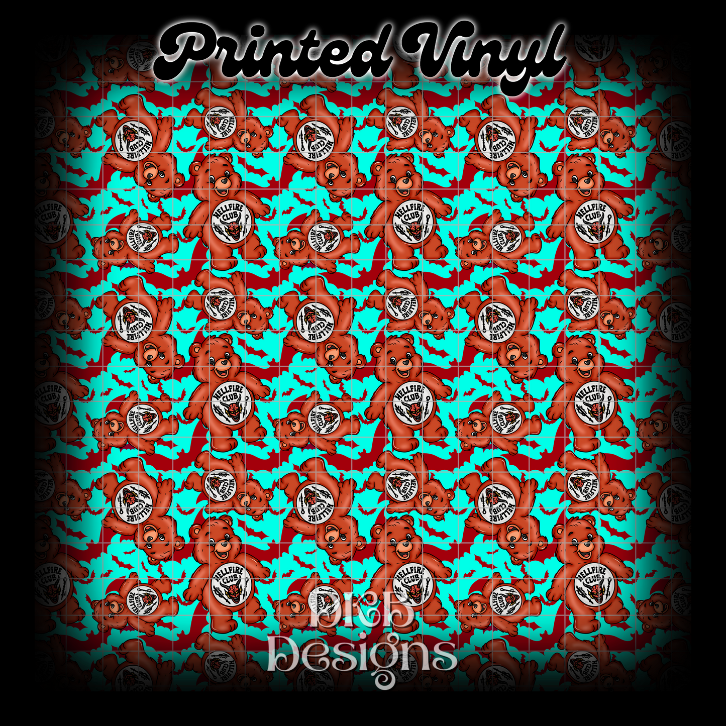 Hellfire bear Printed Vinyl