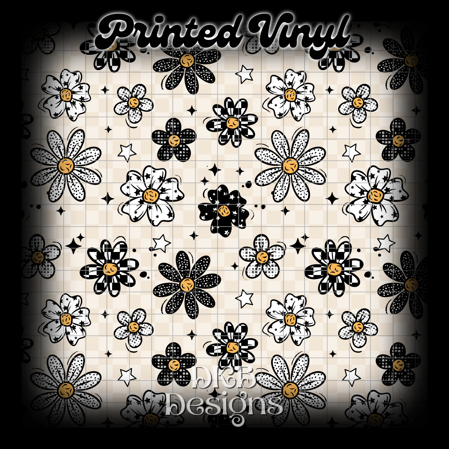 Patterned daisy Vinyl