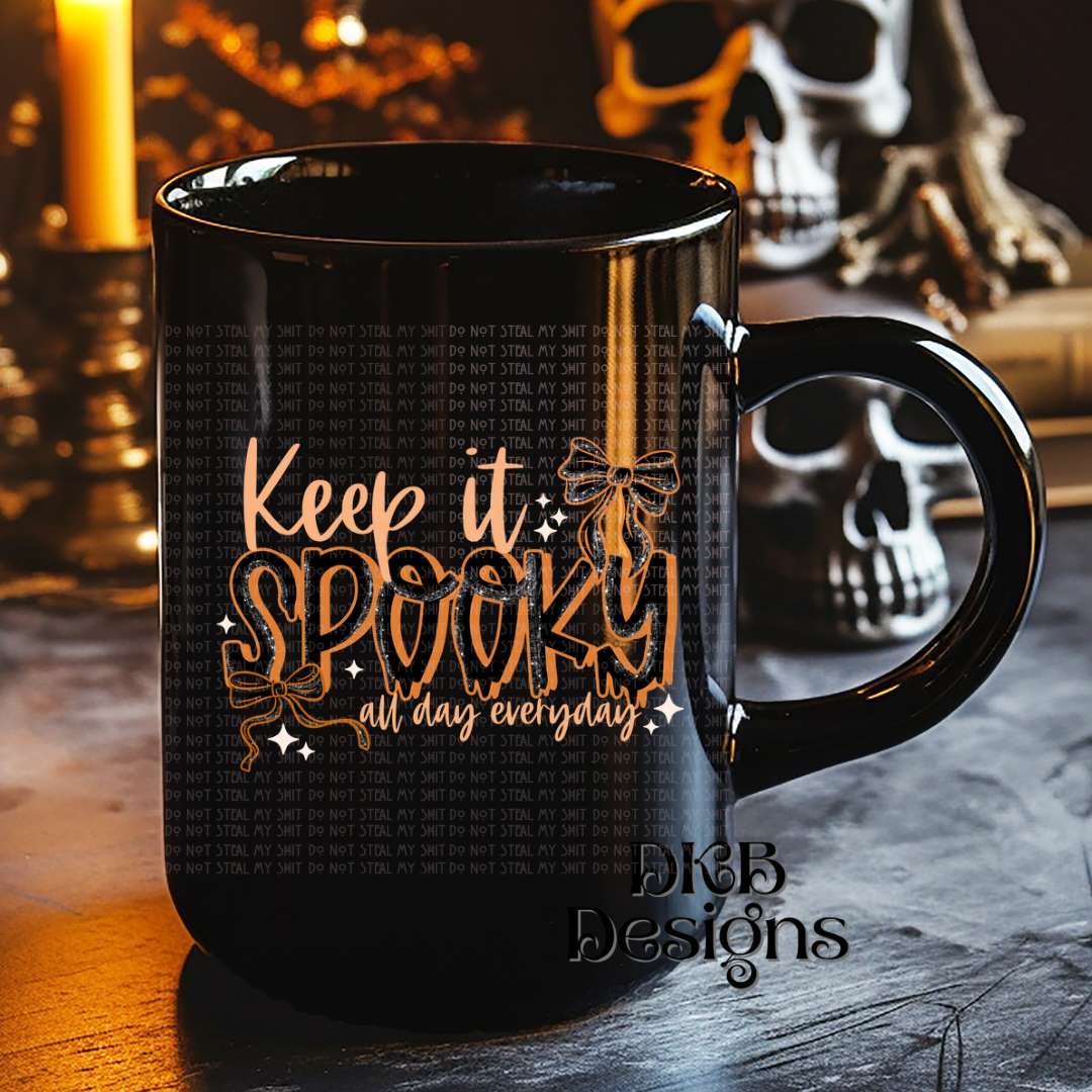 Keep it spooky orange UV DTF