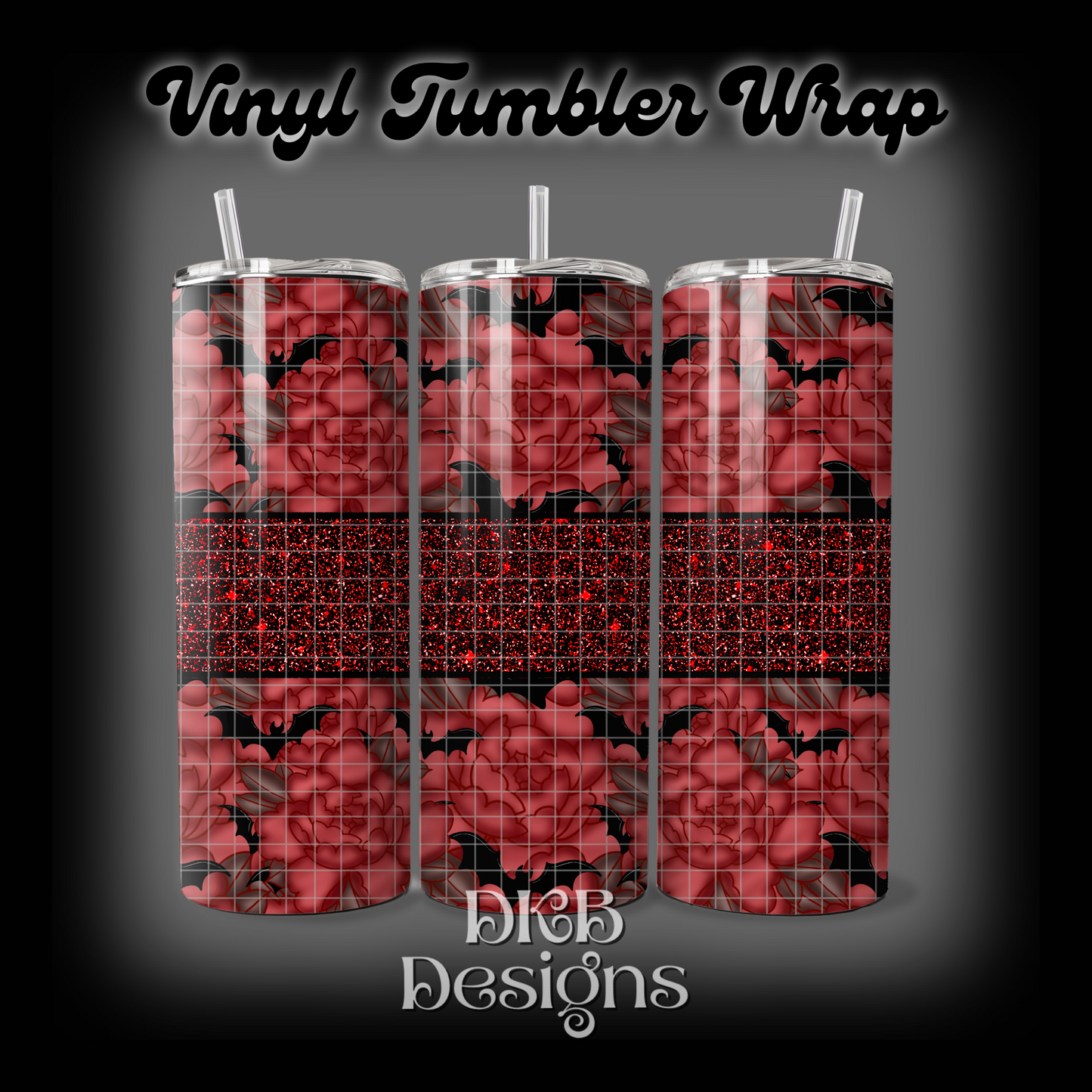 Metal garden vinyl tumbler wrap