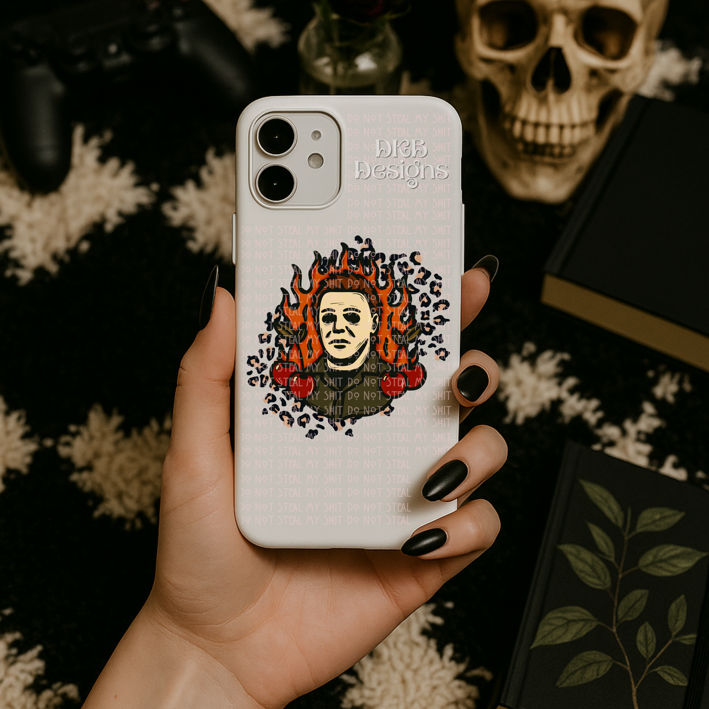 Leopard cherry UV DTF