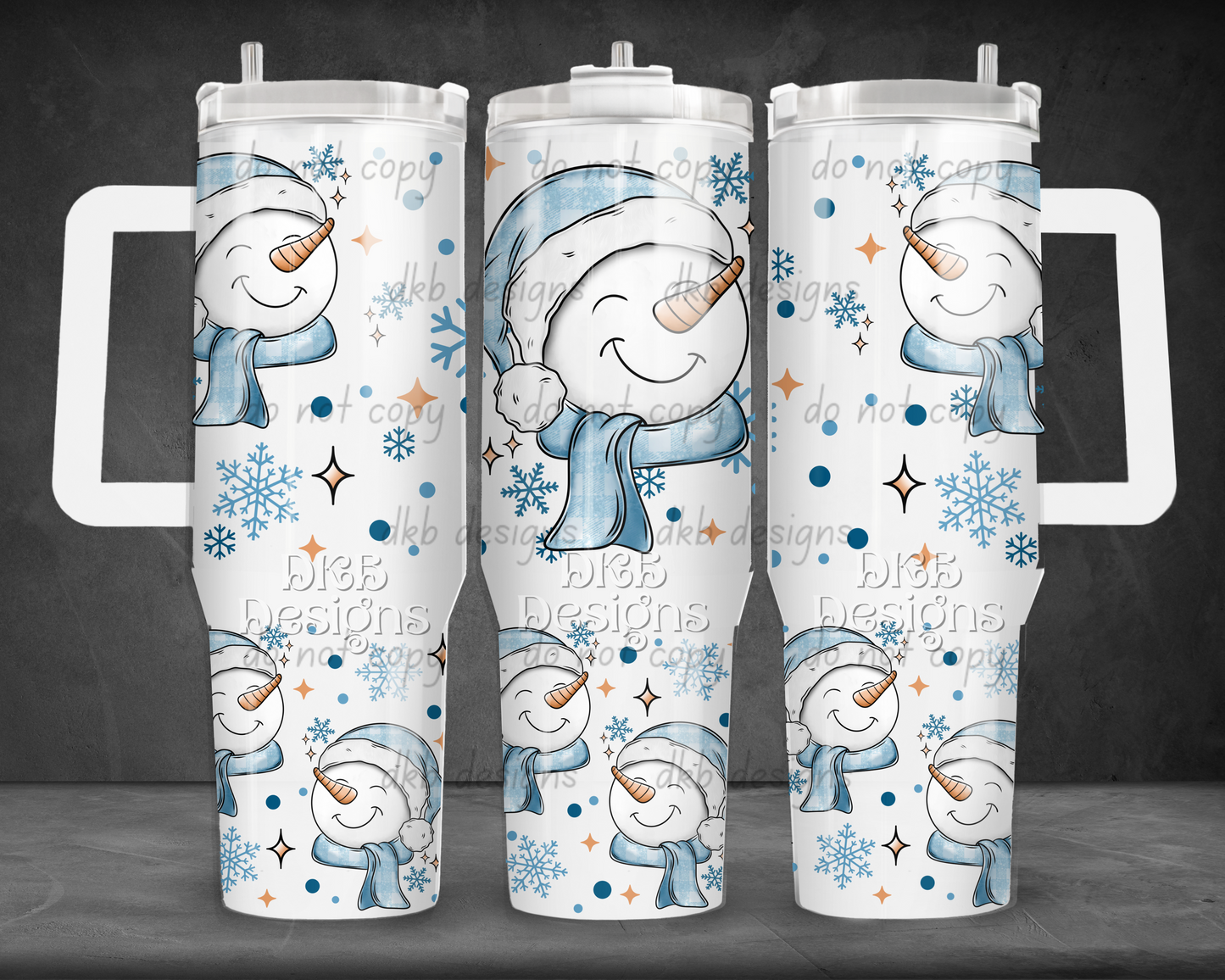 Snowman 40oz Tumbler UV DTF