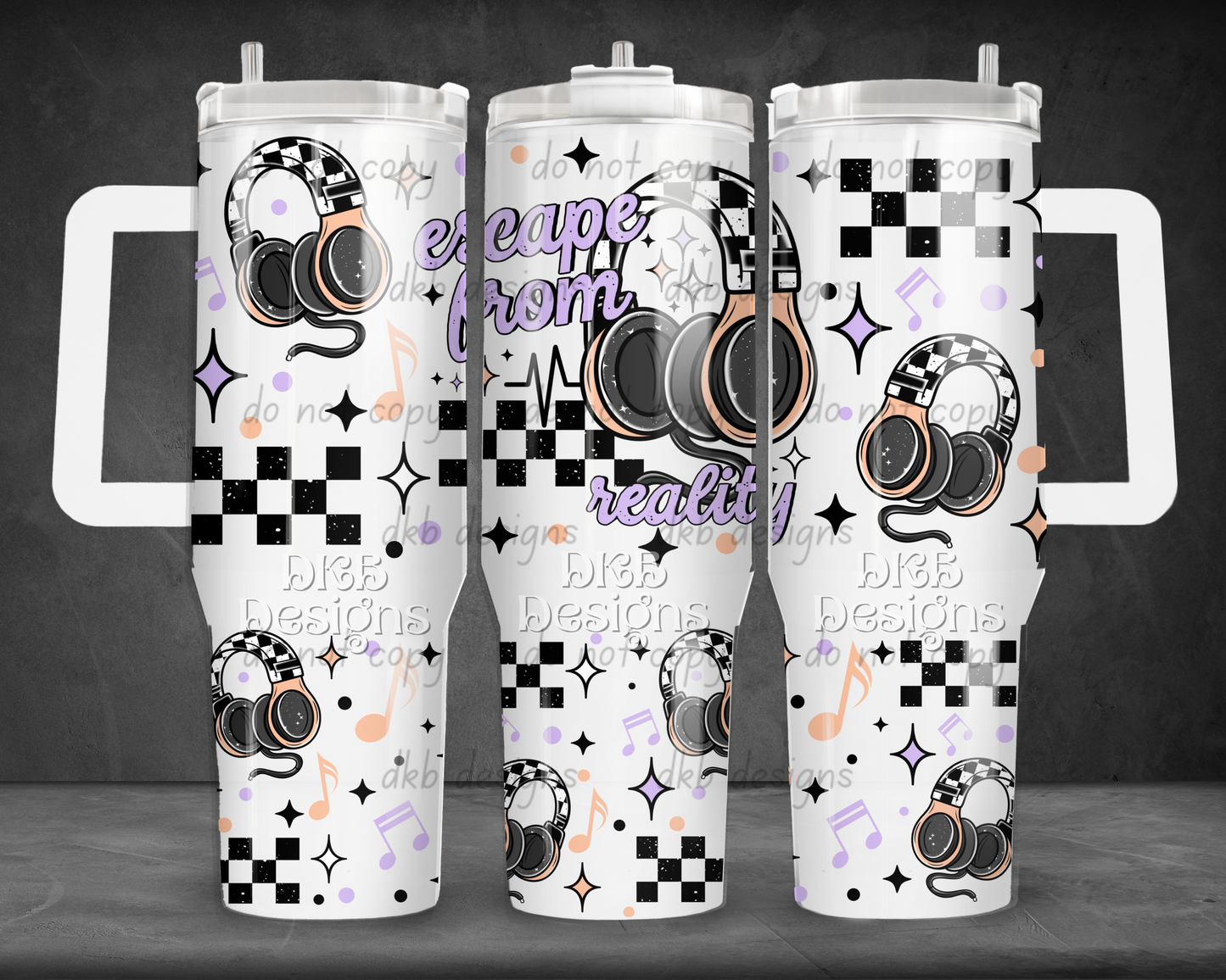 Escape from reality 40oz Tumbler UV DTF
