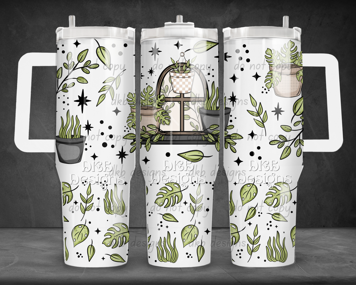 Plants shelf 40oz Tumbler UV DTF