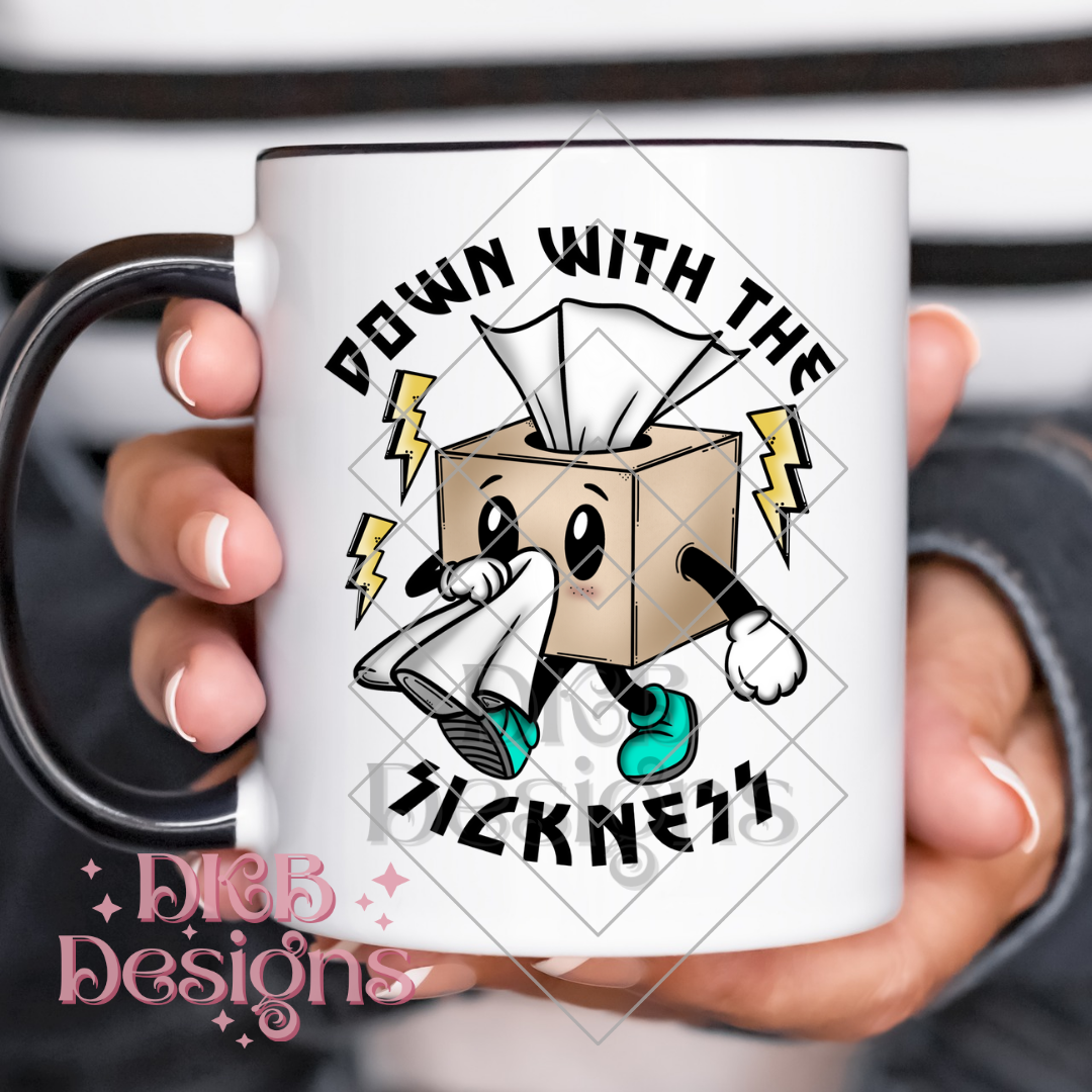 Down with the sickness black UV DTF