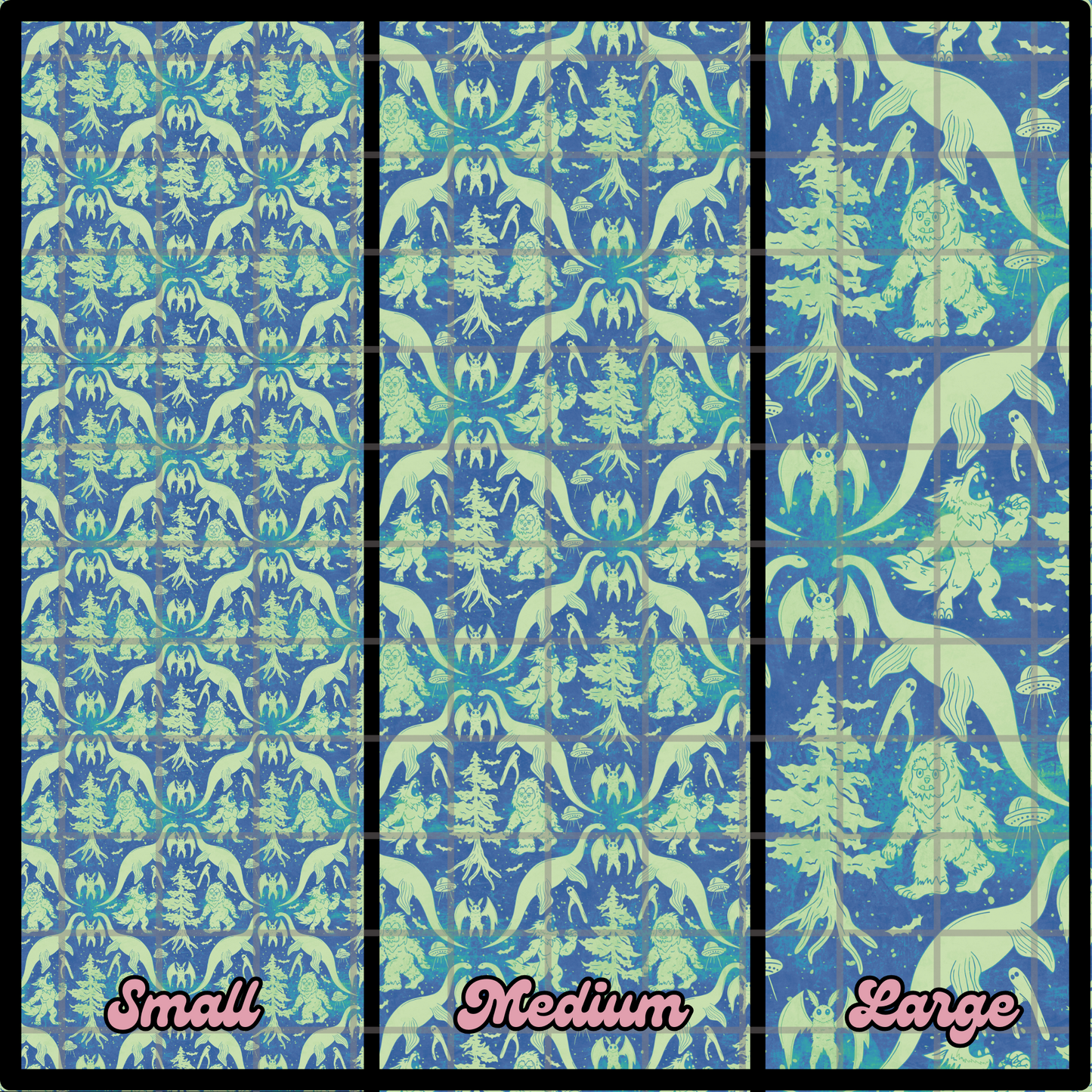 Cryptids blue Printed Vinyl