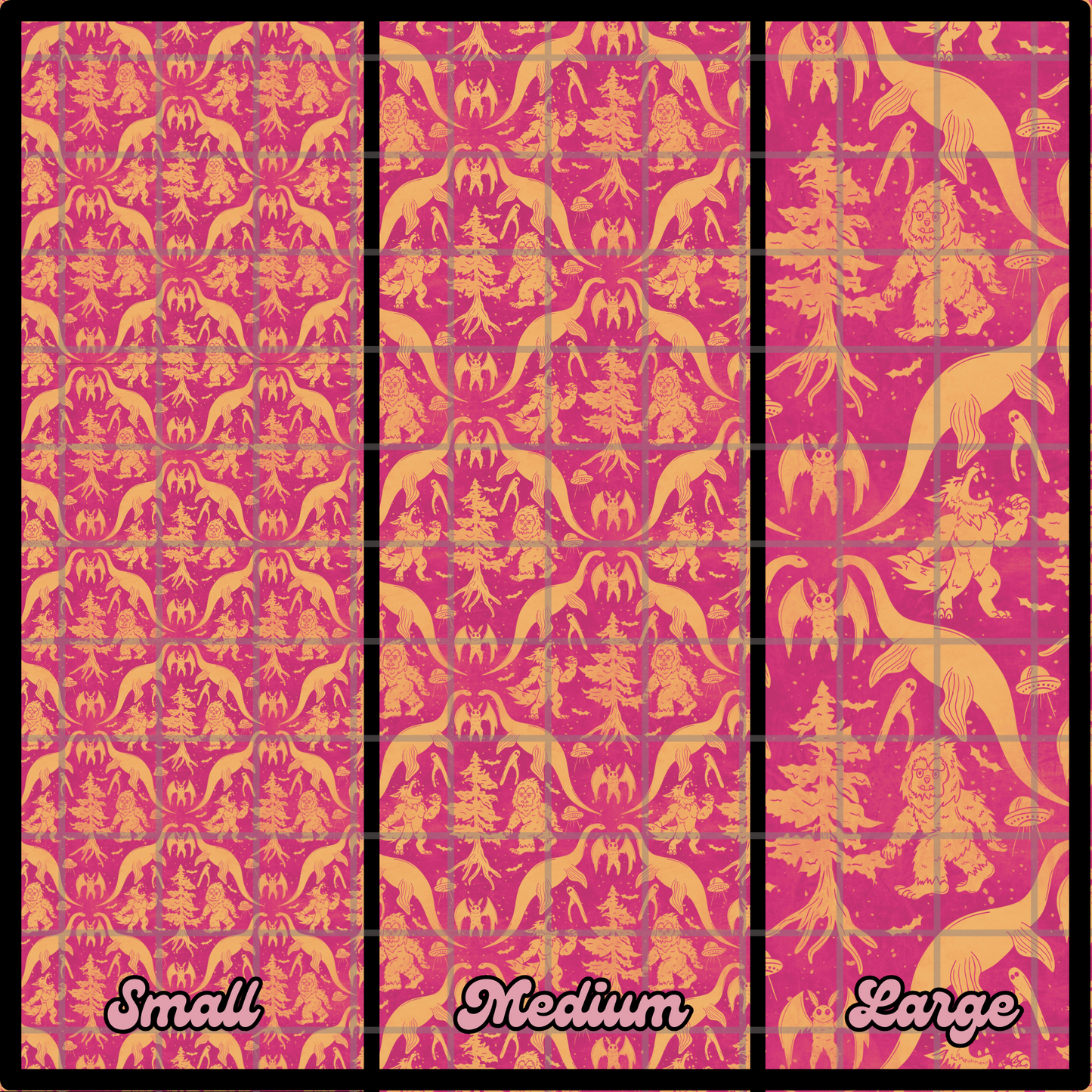 Cryptids pink Printed Vinyl