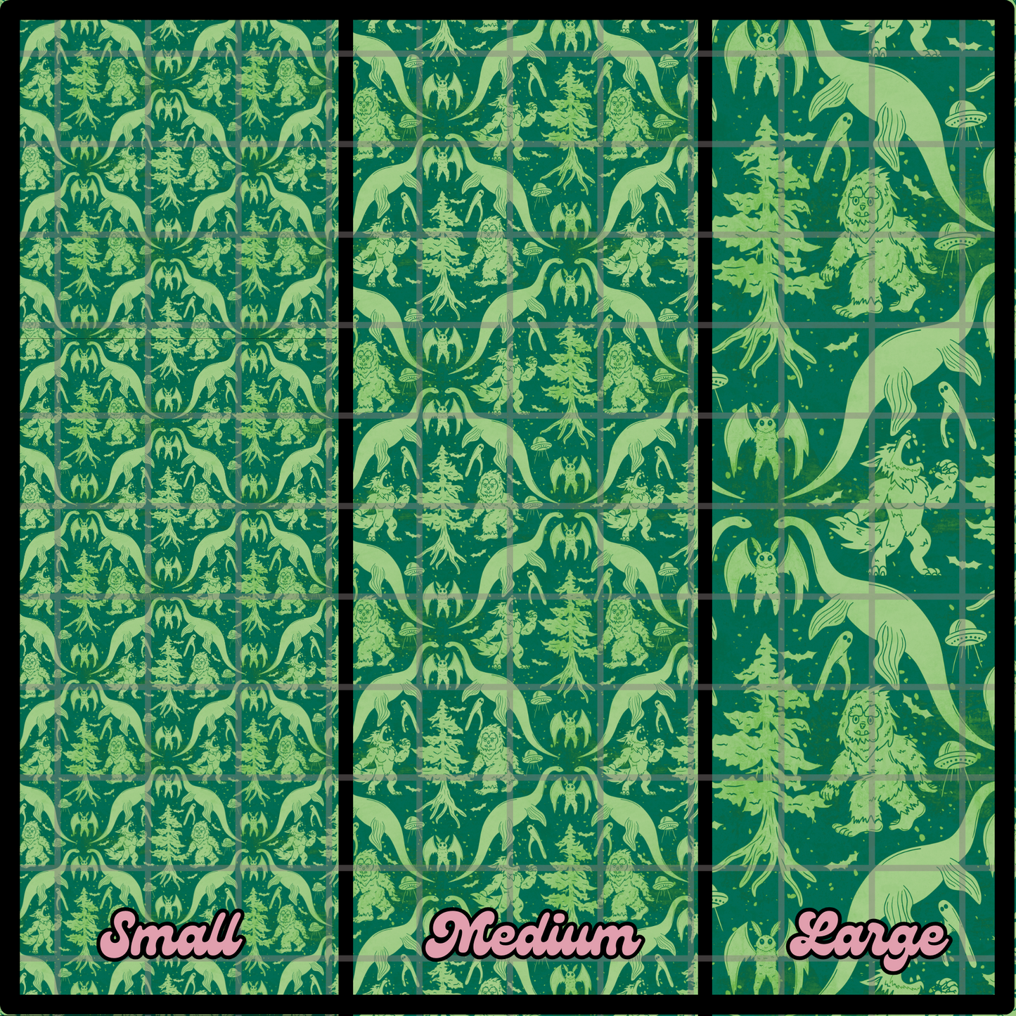 Cryptids green Printed Vinyl