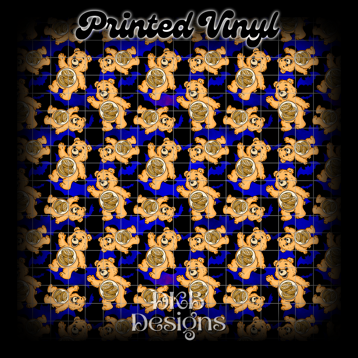 Waffle bear Printed Vinyl