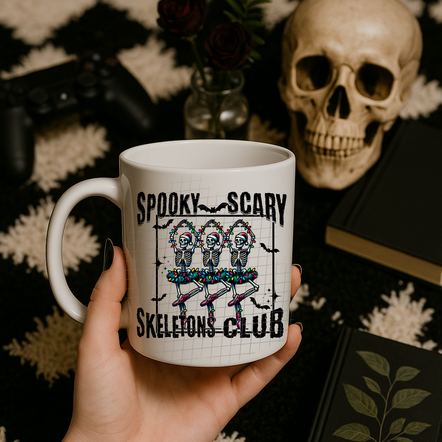 Spooky scary skeletons club UV DTF