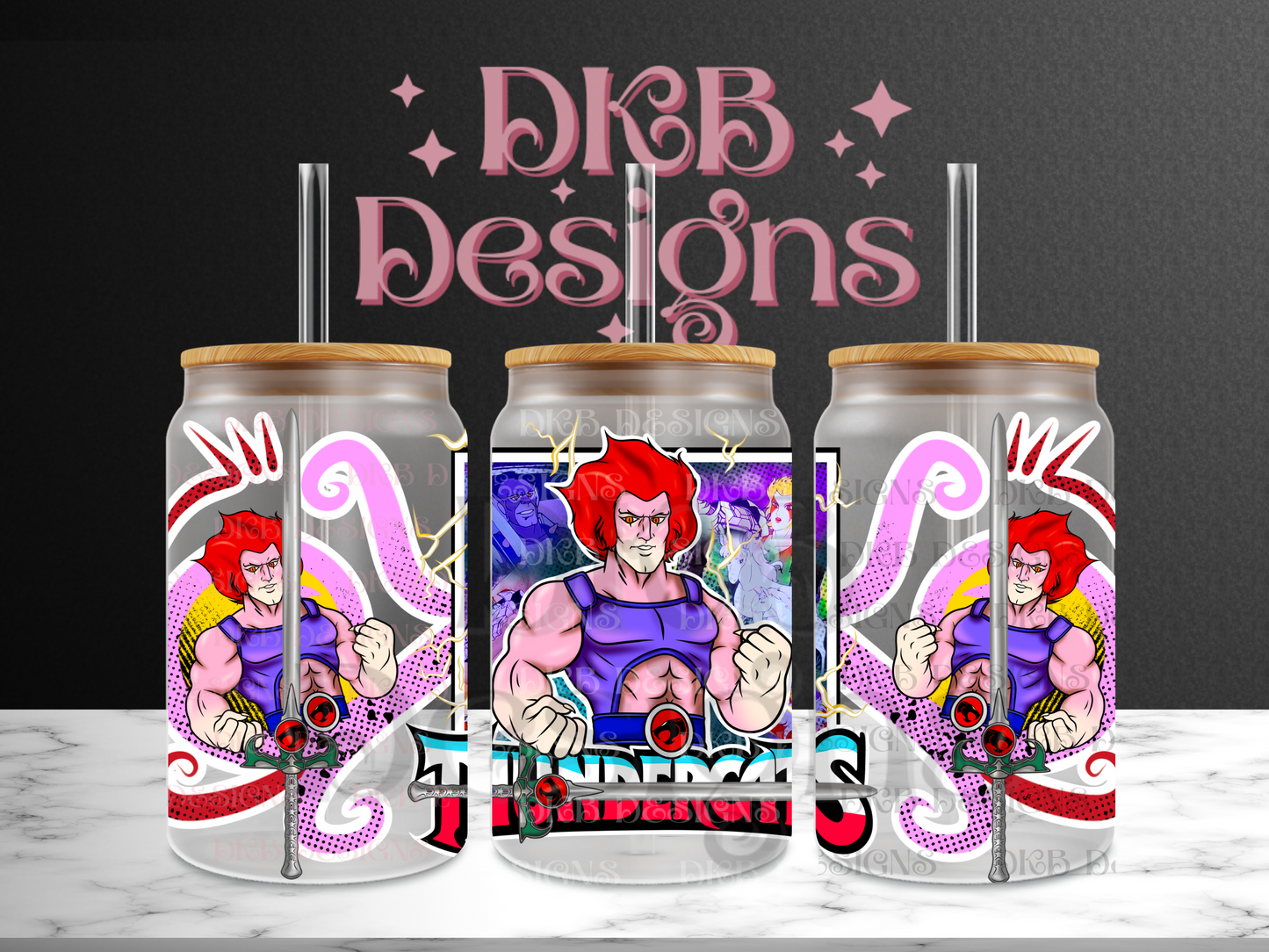 Thunderš± 16oz glass can UV DTF