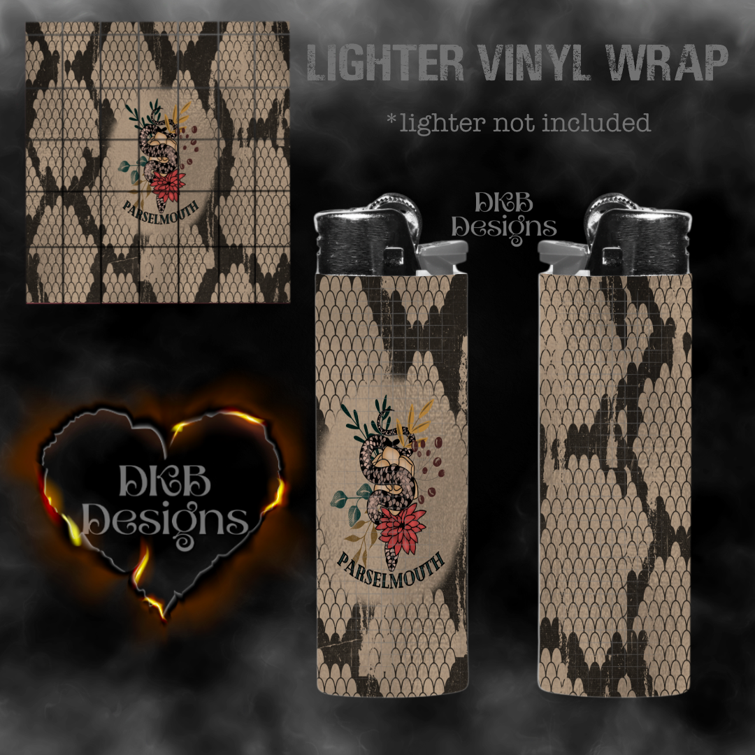 Parsel mouth vinyl lighter wrap