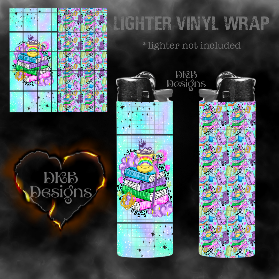 LF wizard books vinyl lighter wrap