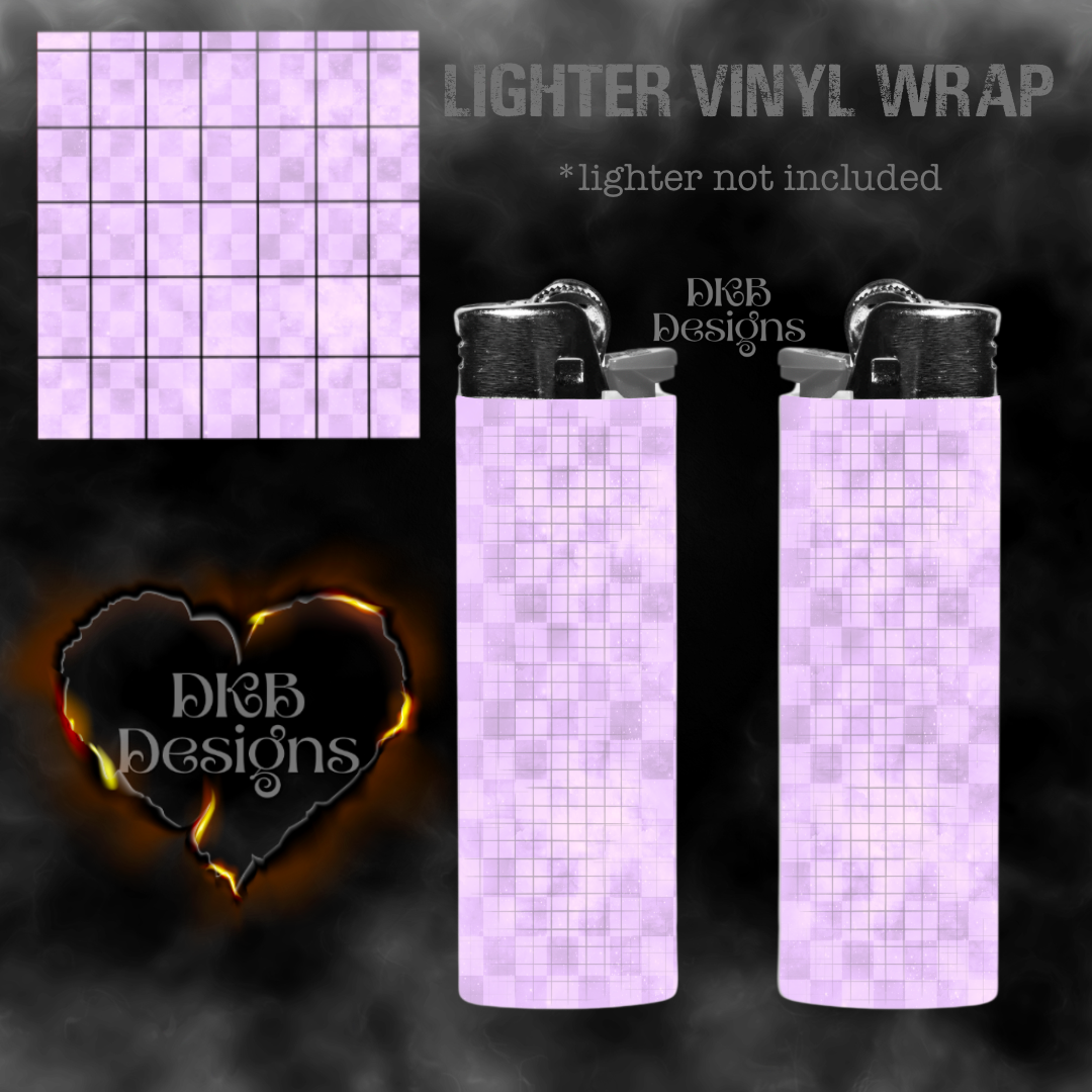 Purple checker vinyl lighter wrap