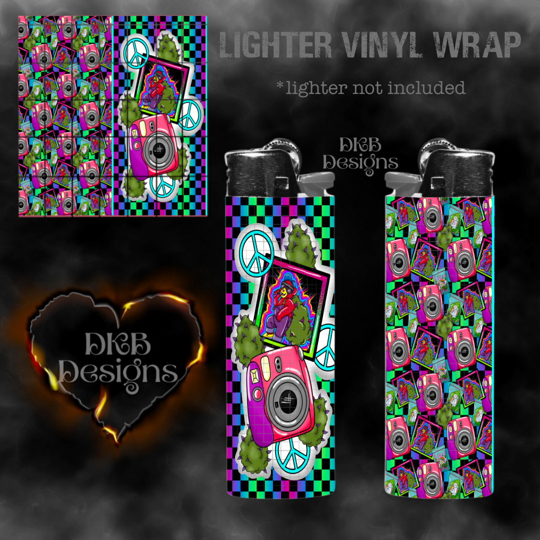 Good vibes only split lighter vinyl wrap