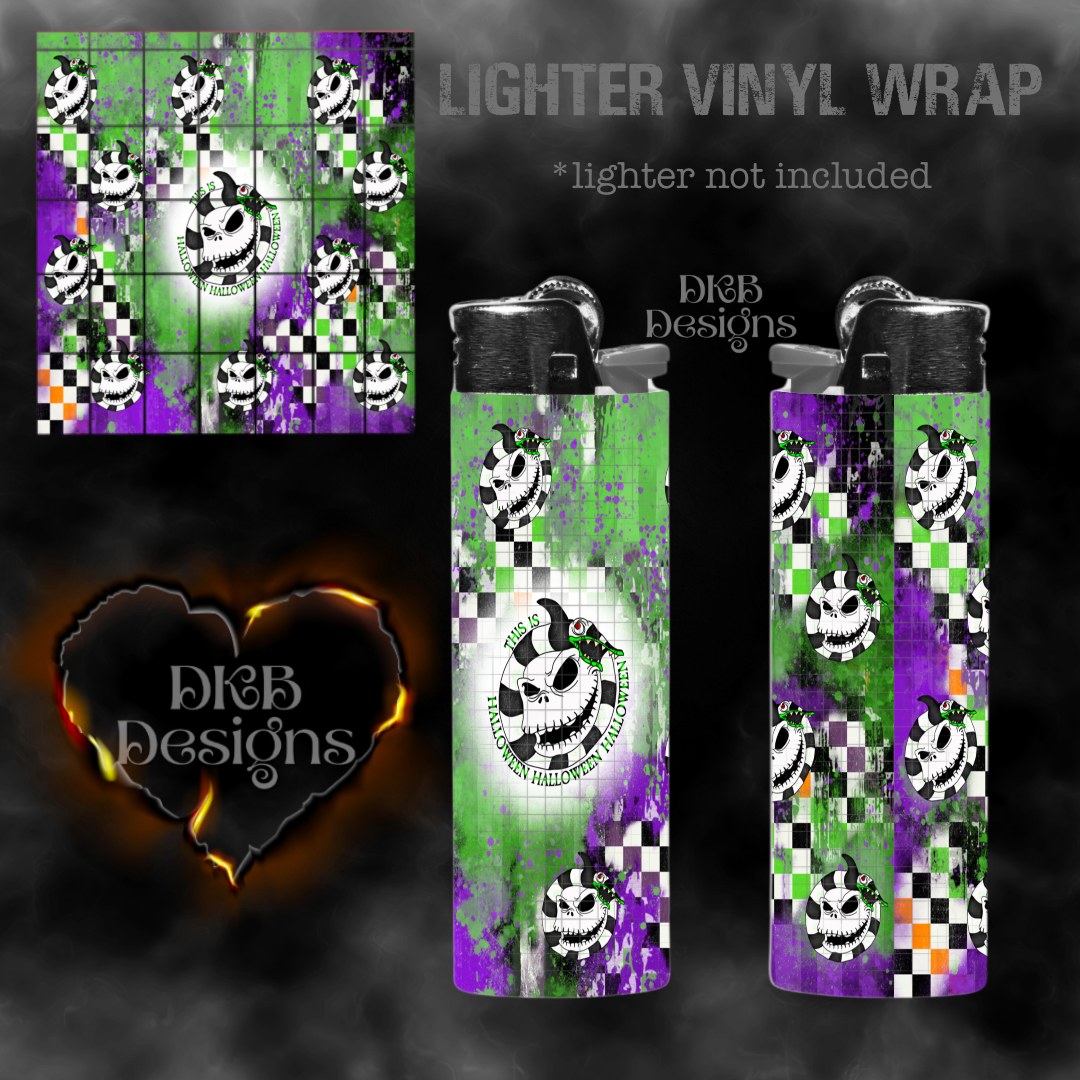 Halloween vinyl lighter wrap