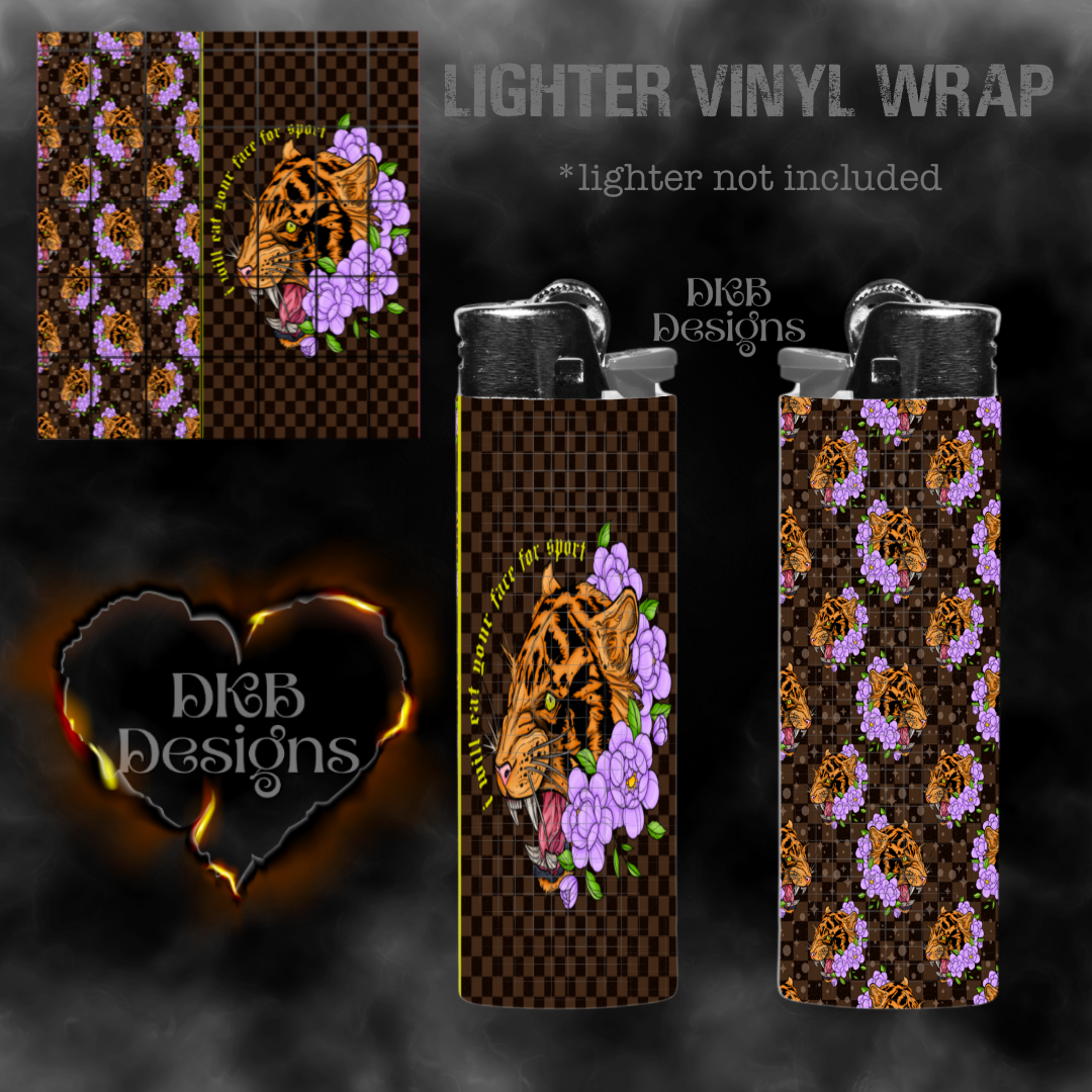 For sport orange Tiger lighter vinyl wrap