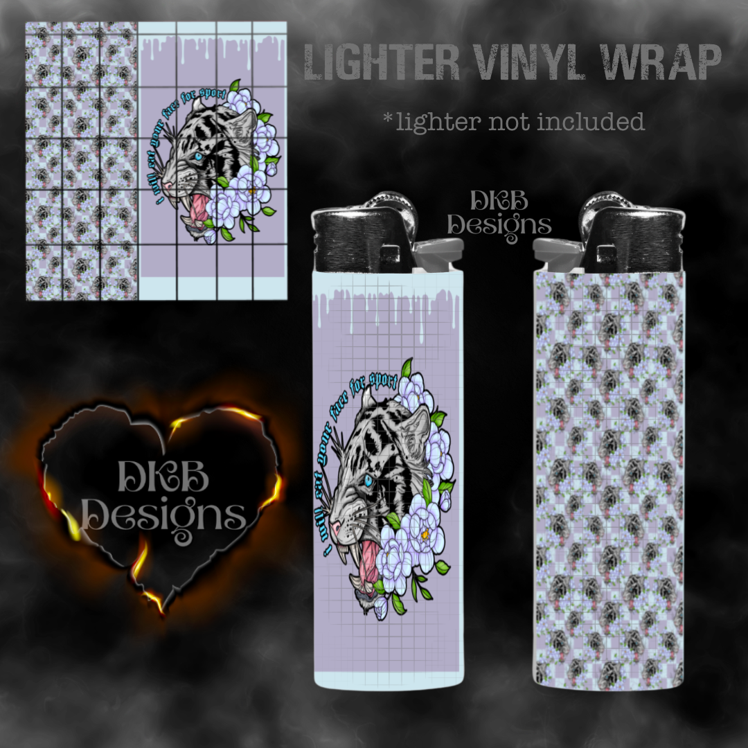 For sport Tiger lighter vinyl wrap