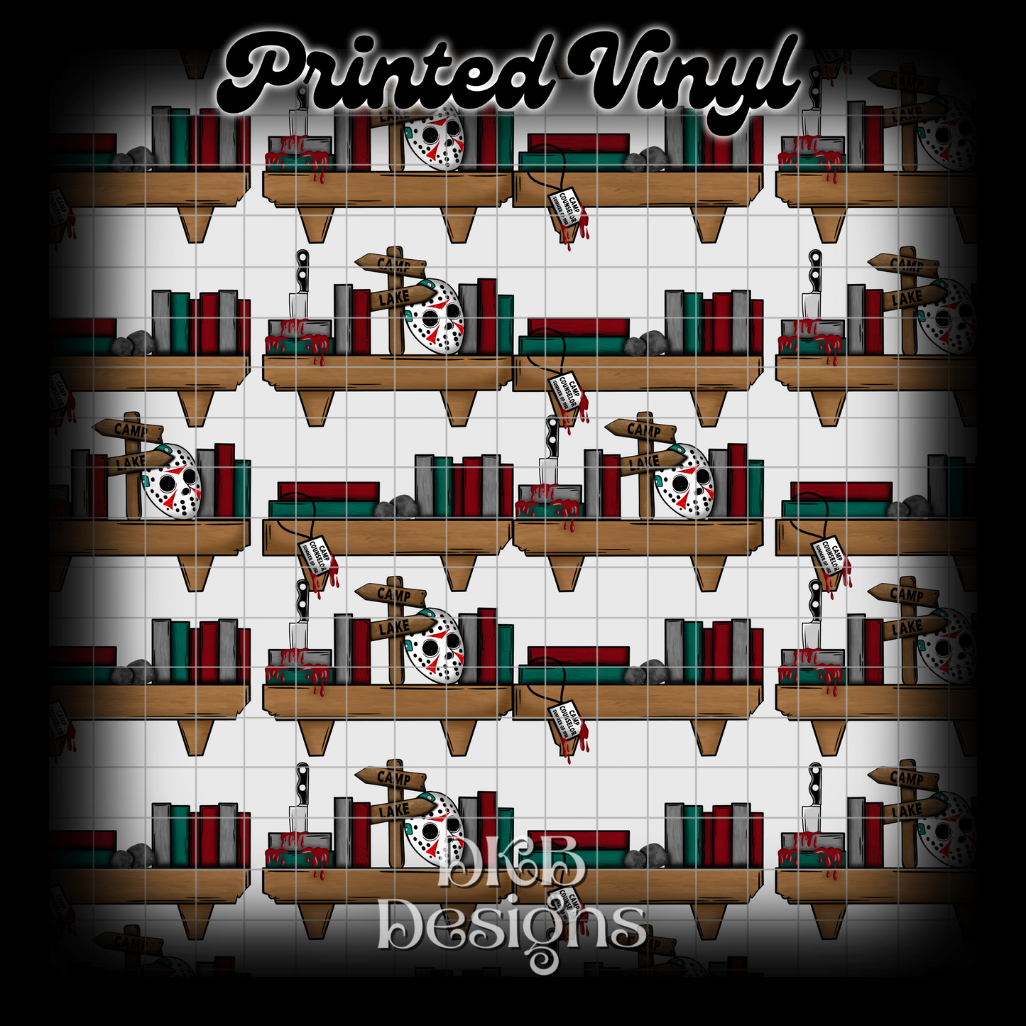 Horror mask J shelf Printed Vinyl