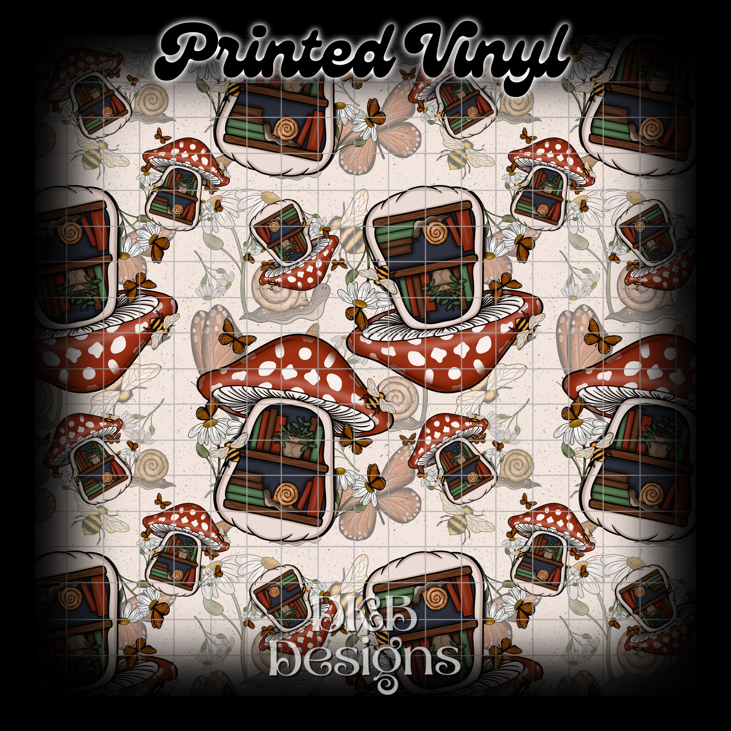 Mushroom shelf Printed Vinyl