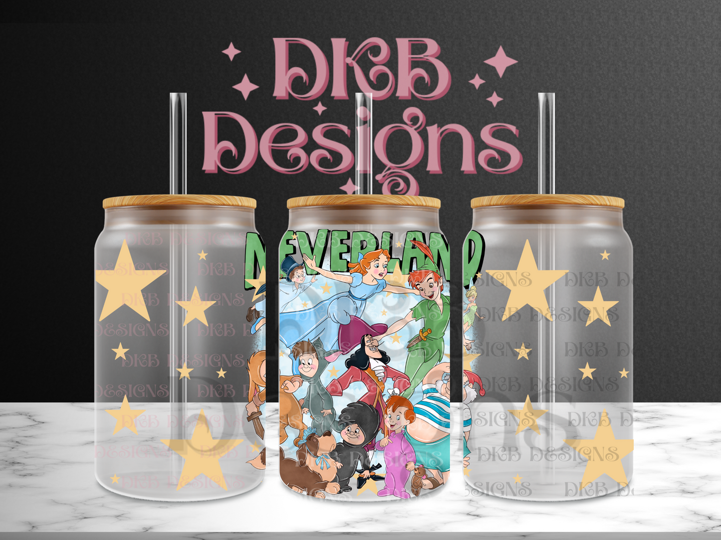 Pan 16oz glass can UV DTF