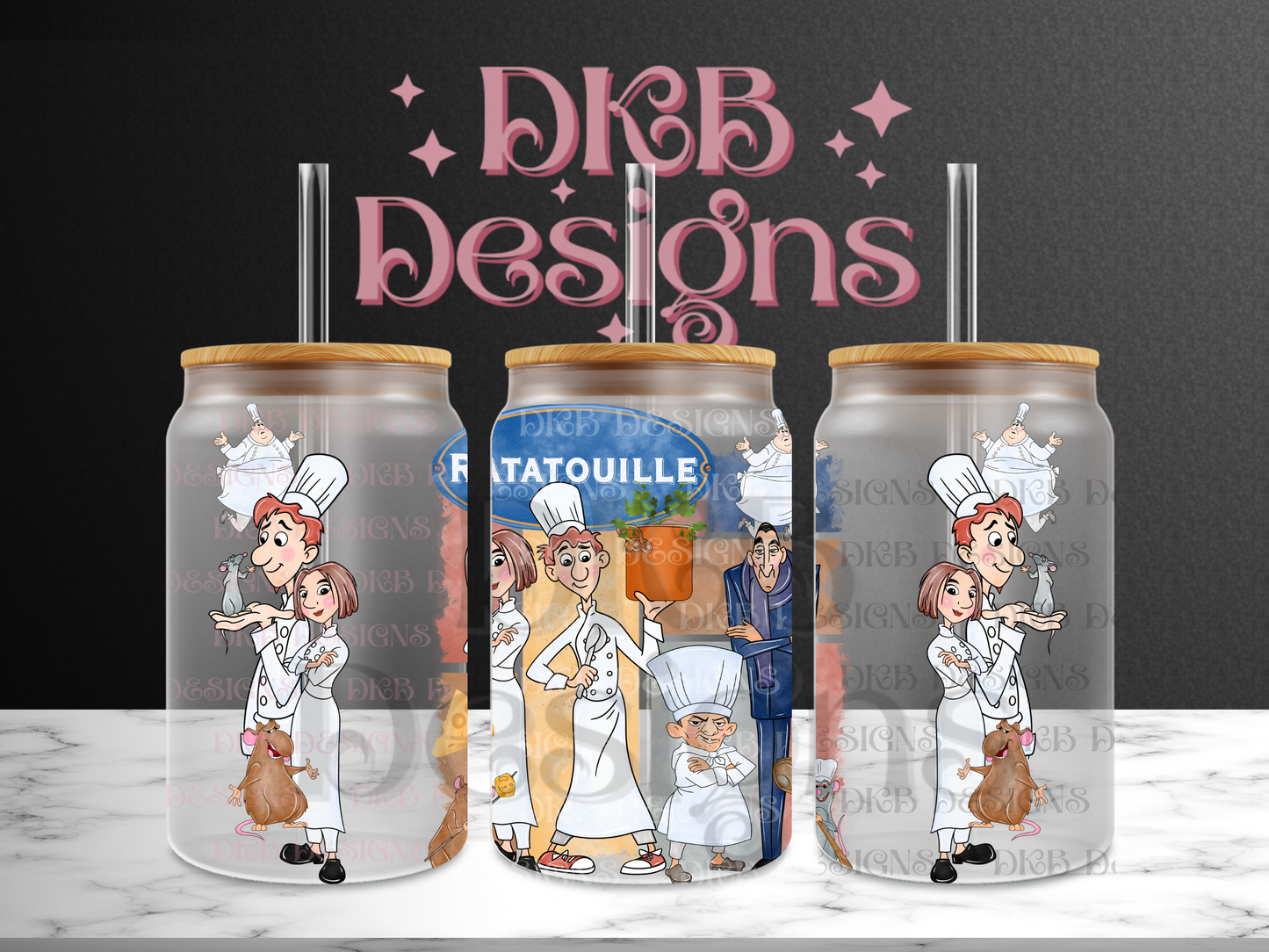 Rat 16oz glass can UV DTF