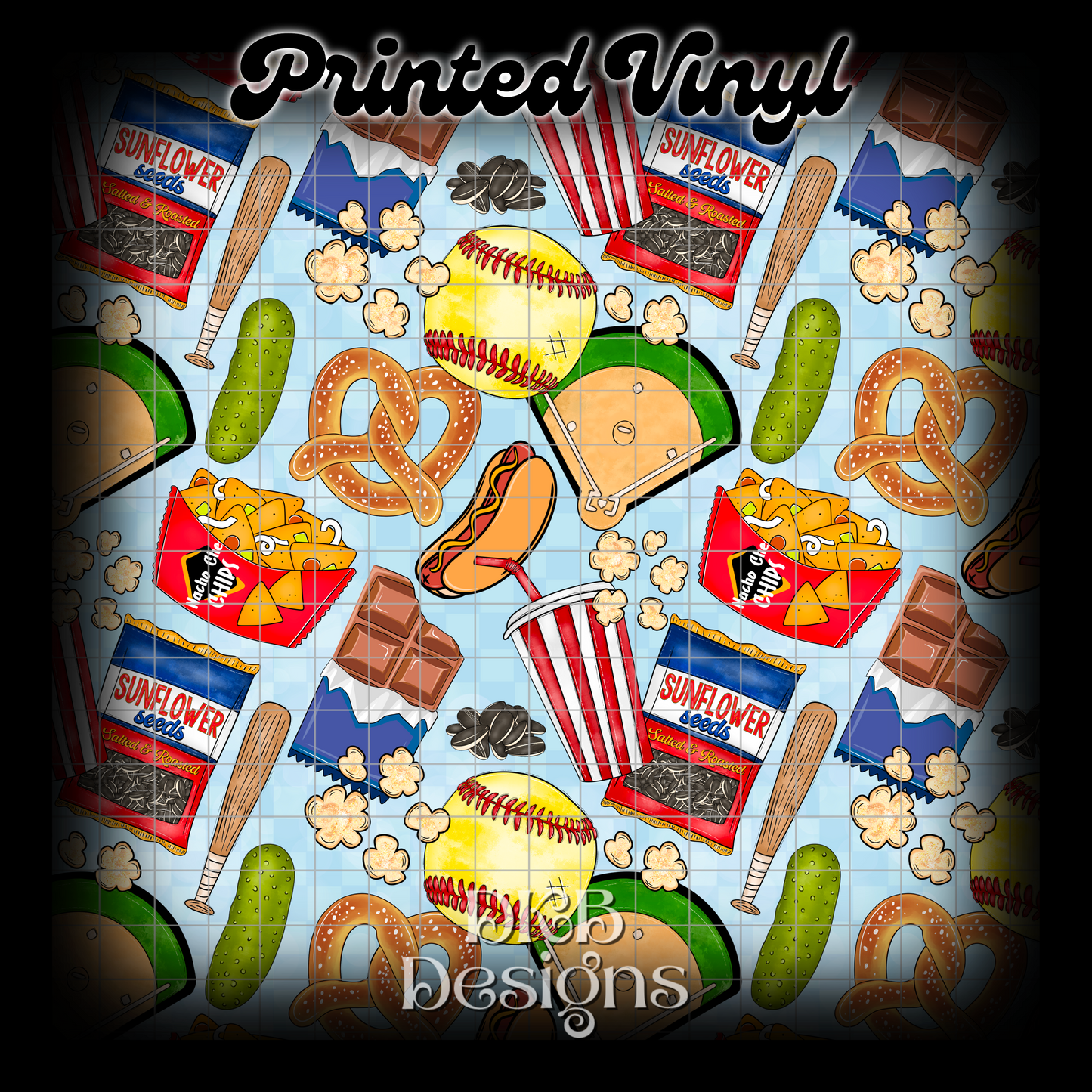 Softball snacks Printed Vinyl