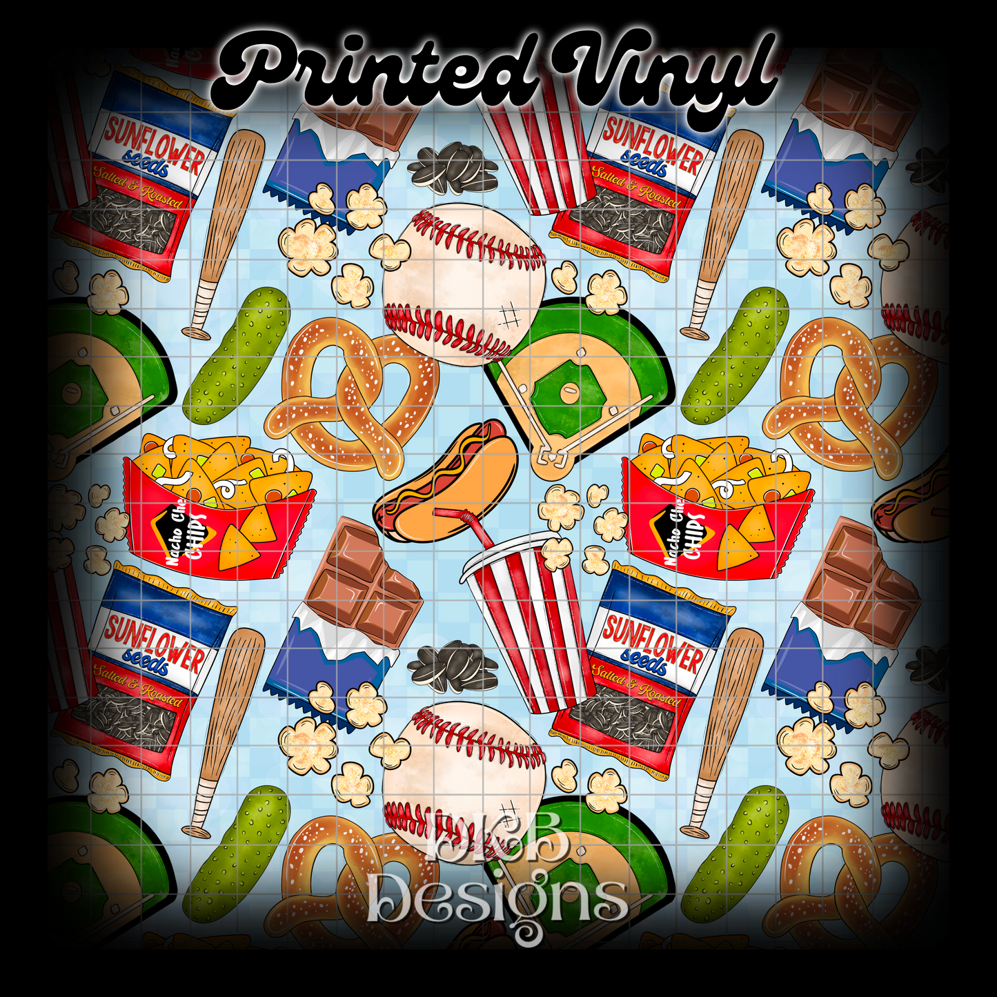 Baseball snacks Printed Vinyl