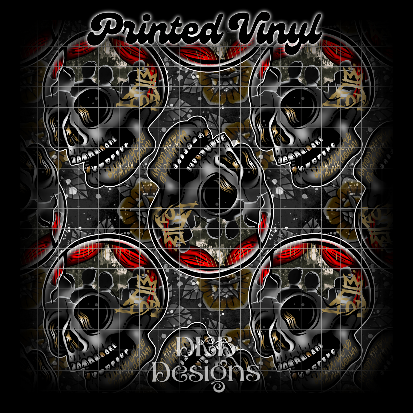 FOB skull Printed Vinyl