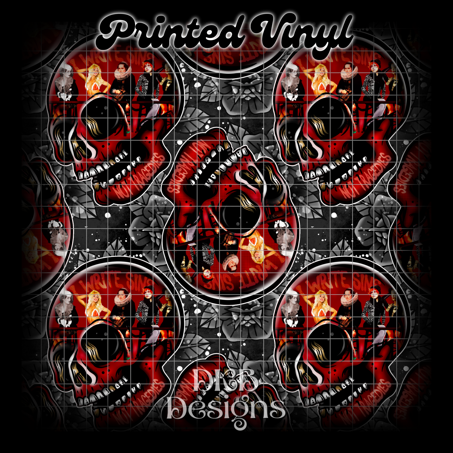 PATD Skull Printed Vinyl