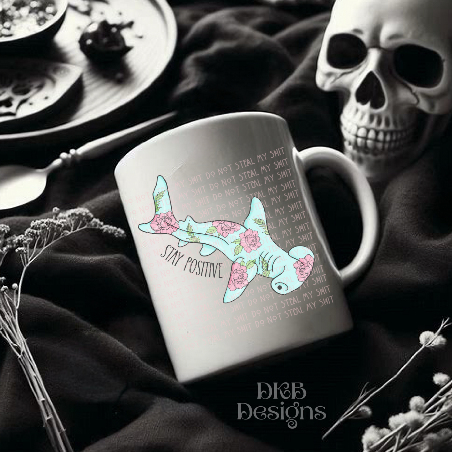 Stay positive shark UV DTF