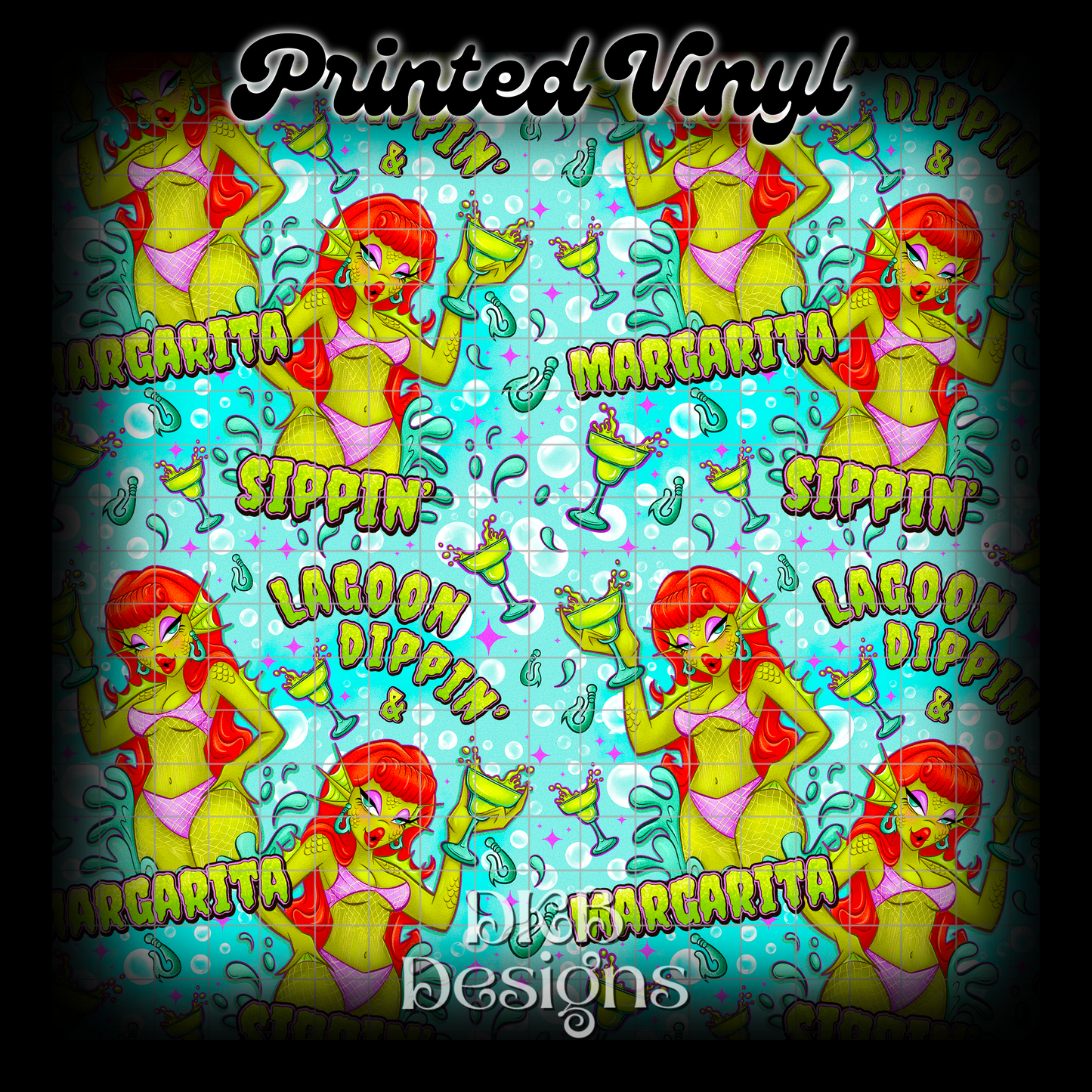 Lagoon dippin Printed Vinyl