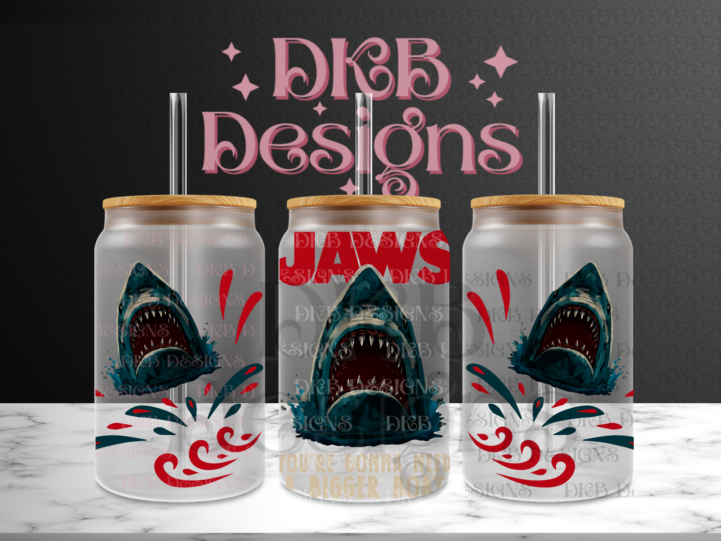 Bigger boat 16oz glass can UV DTF