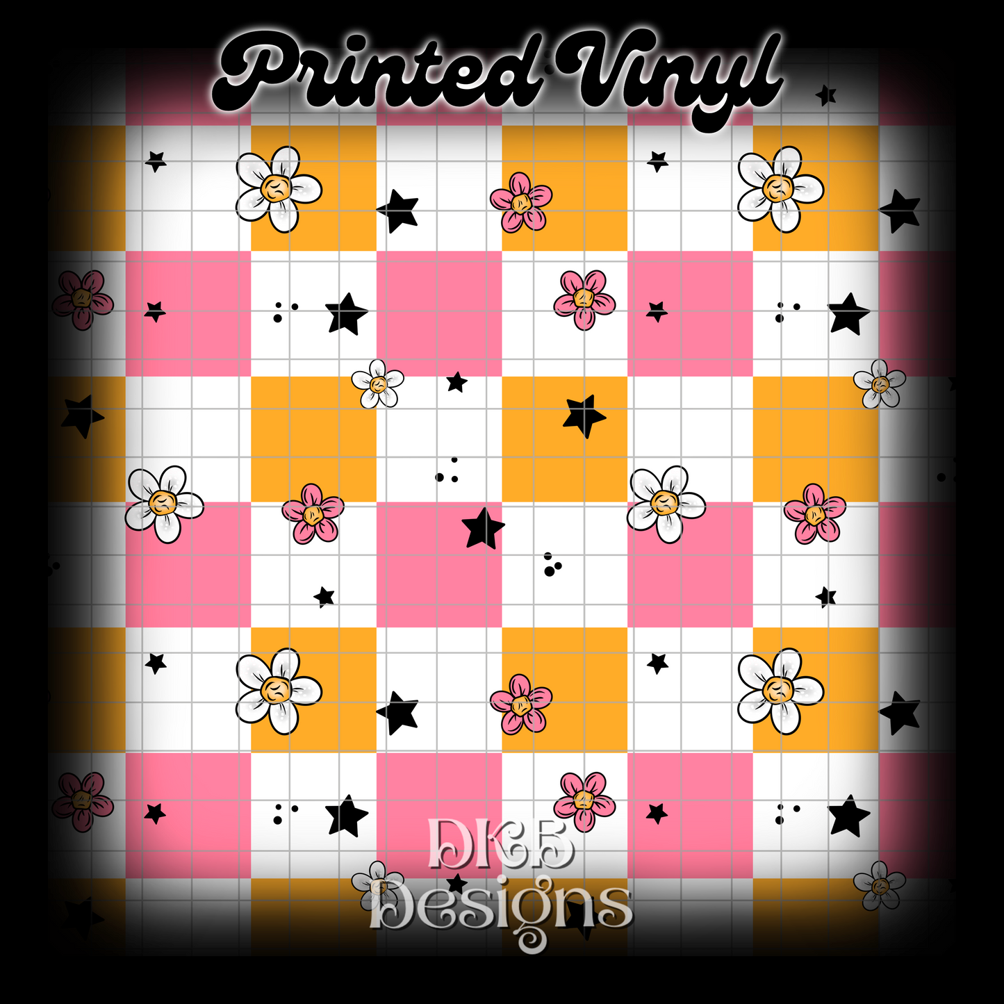 Checker floral Vinyl
